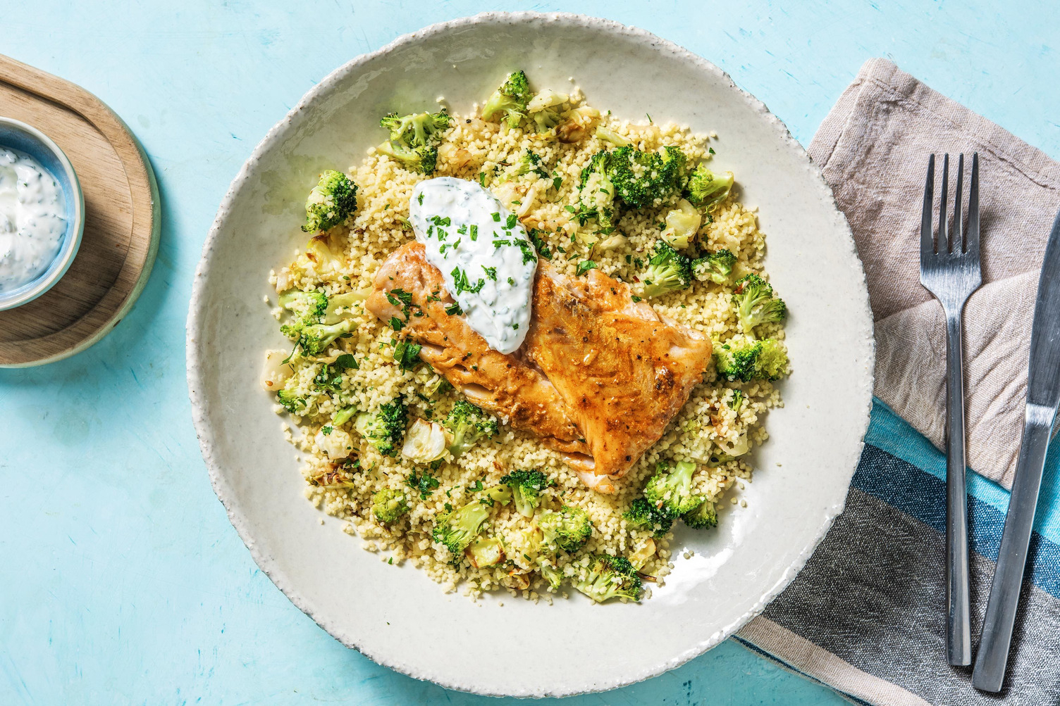 Aiglefin au pili-pili au couscous complet épicé