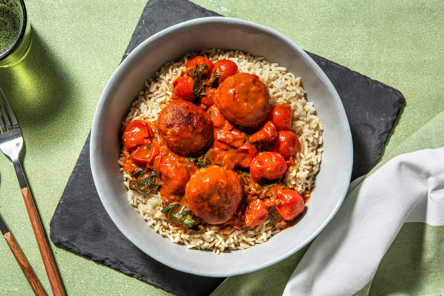 Boulettes de poulet et sauce asiatique