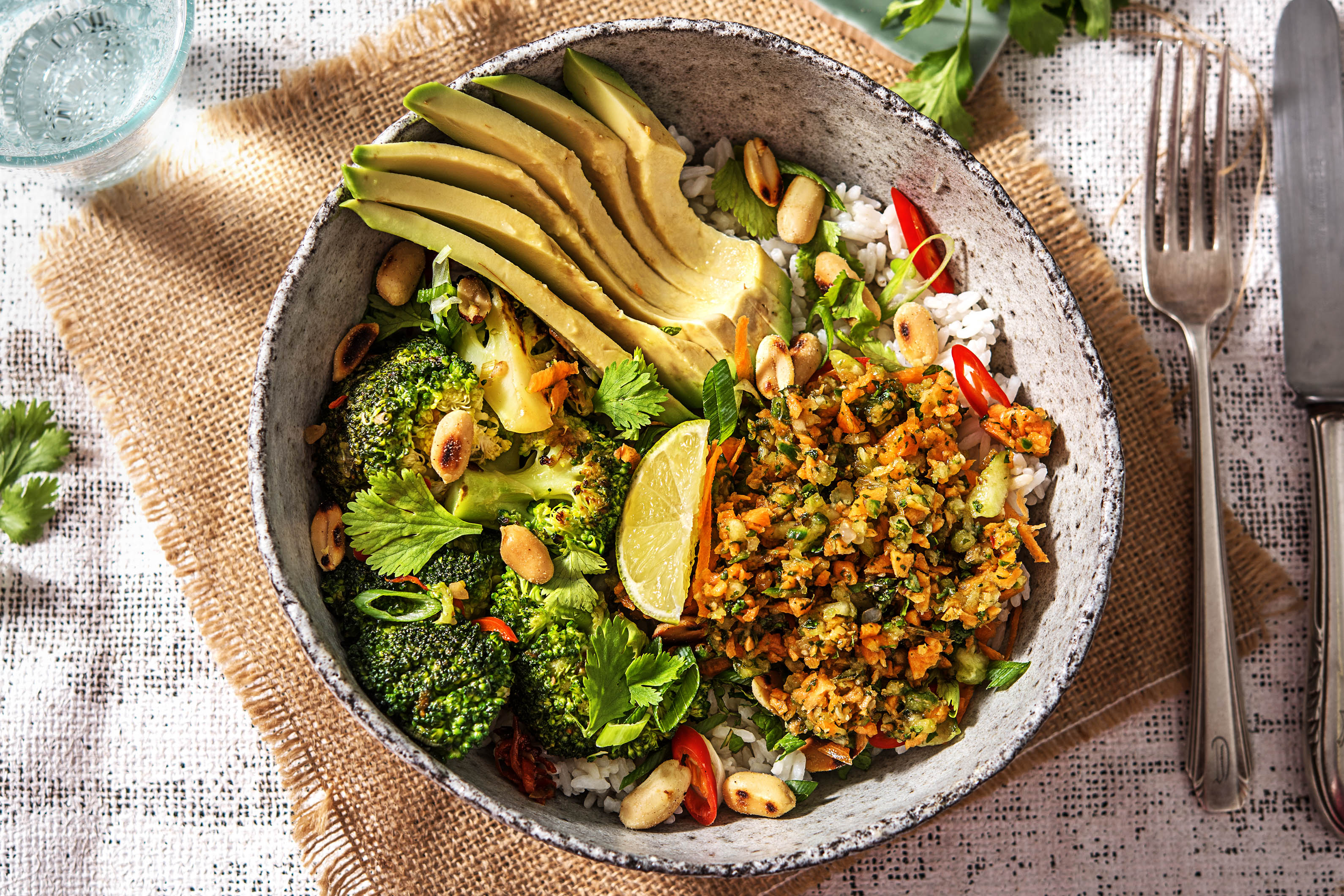 Vegane Bowl nach Thai Art