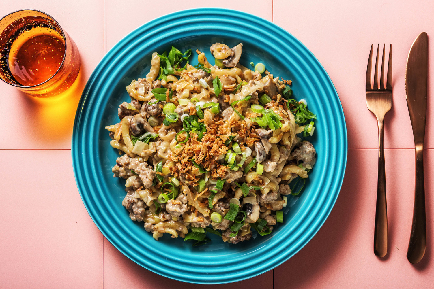 Spätzle mit Hack und Röstzwiebeln