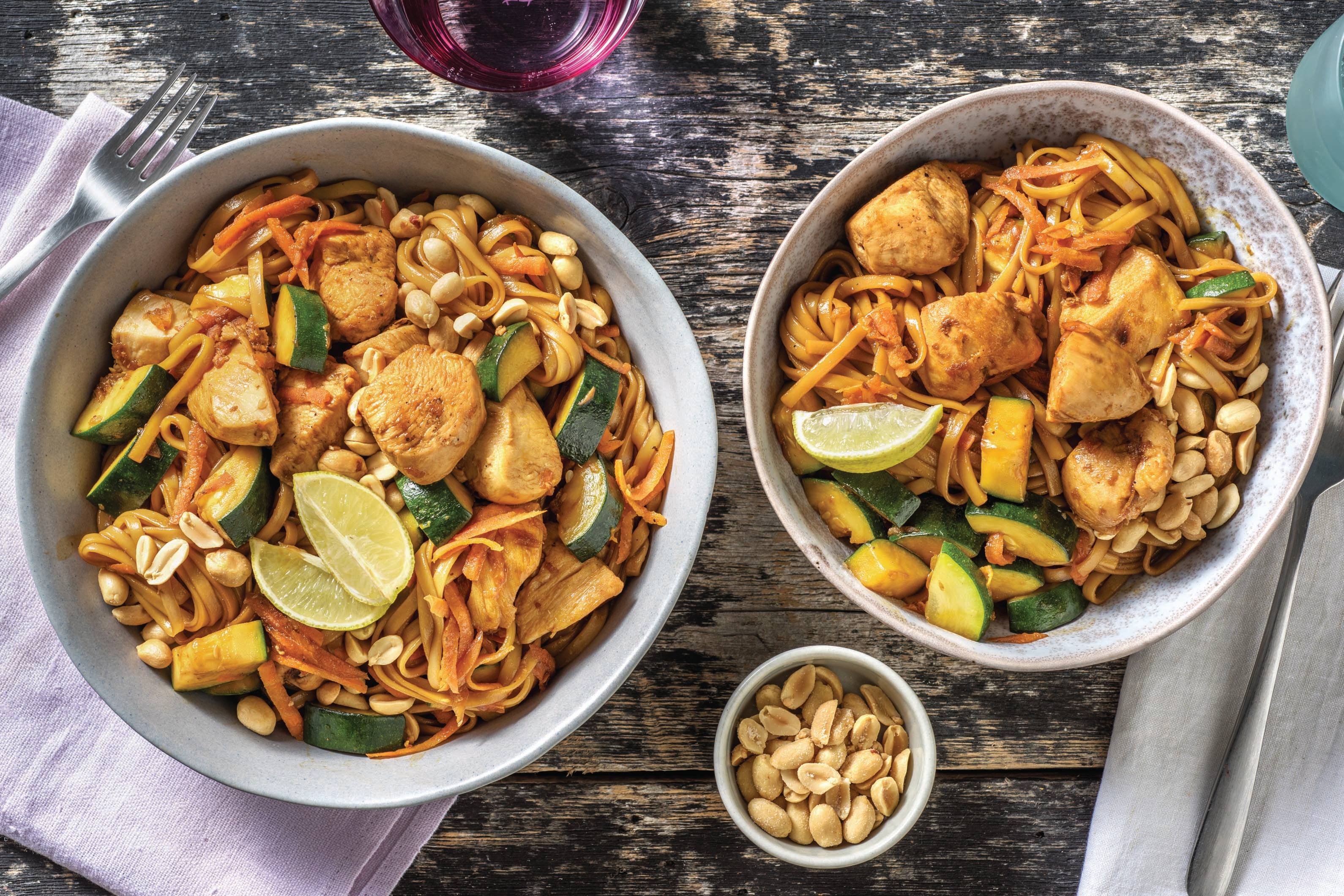 Honey-Soy Chicken & Flat Noodles