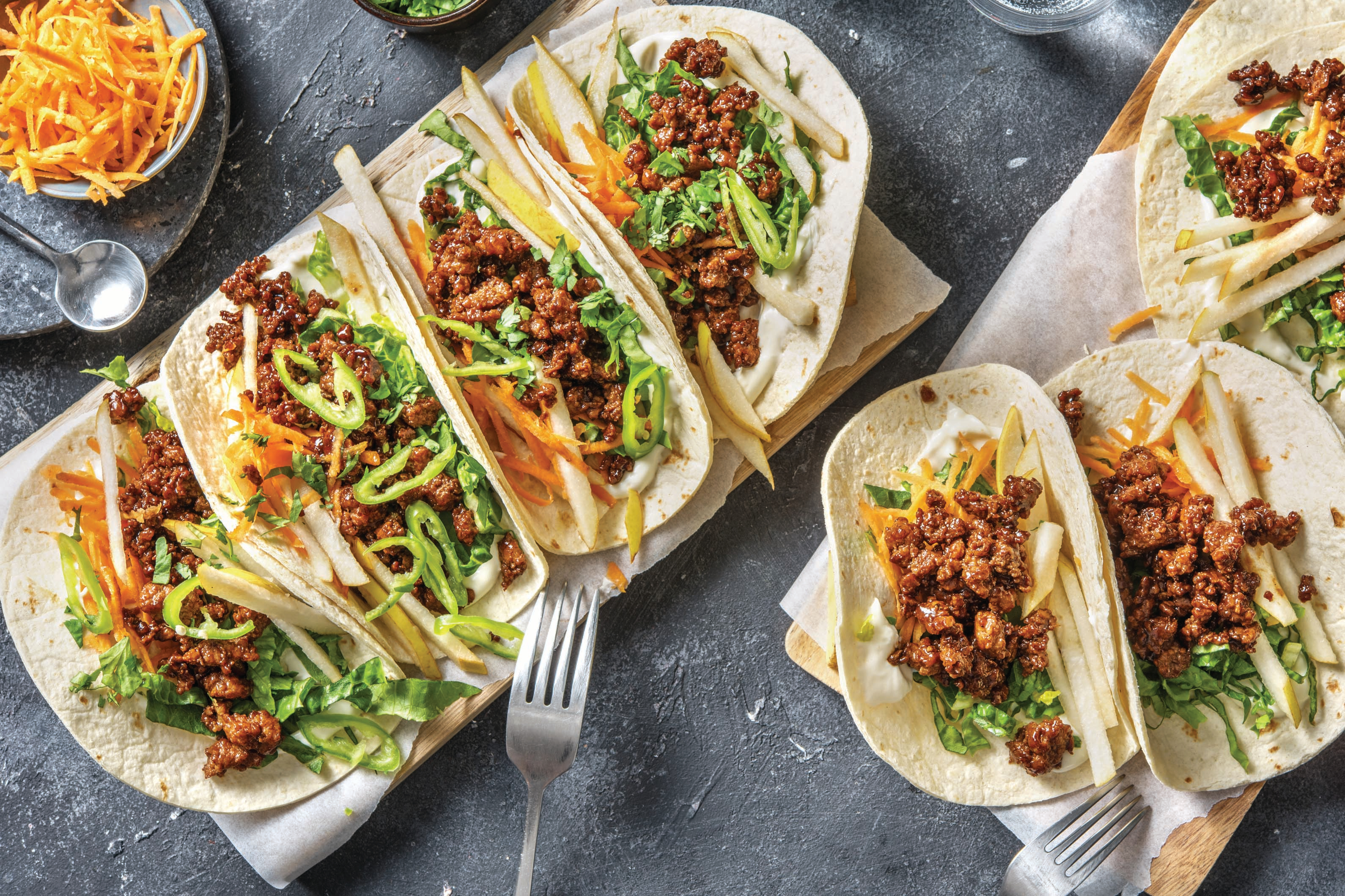 Vietnamese-Style Pork & Pear Tacos
