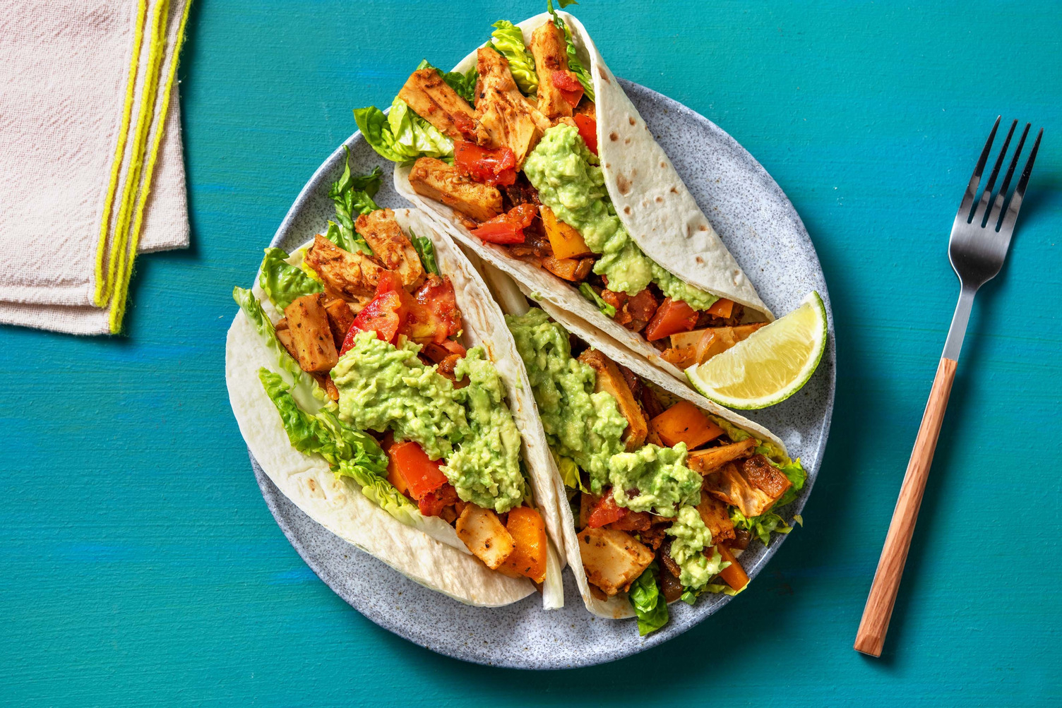 Mini-tortilla's met vegetarische kipstukjes