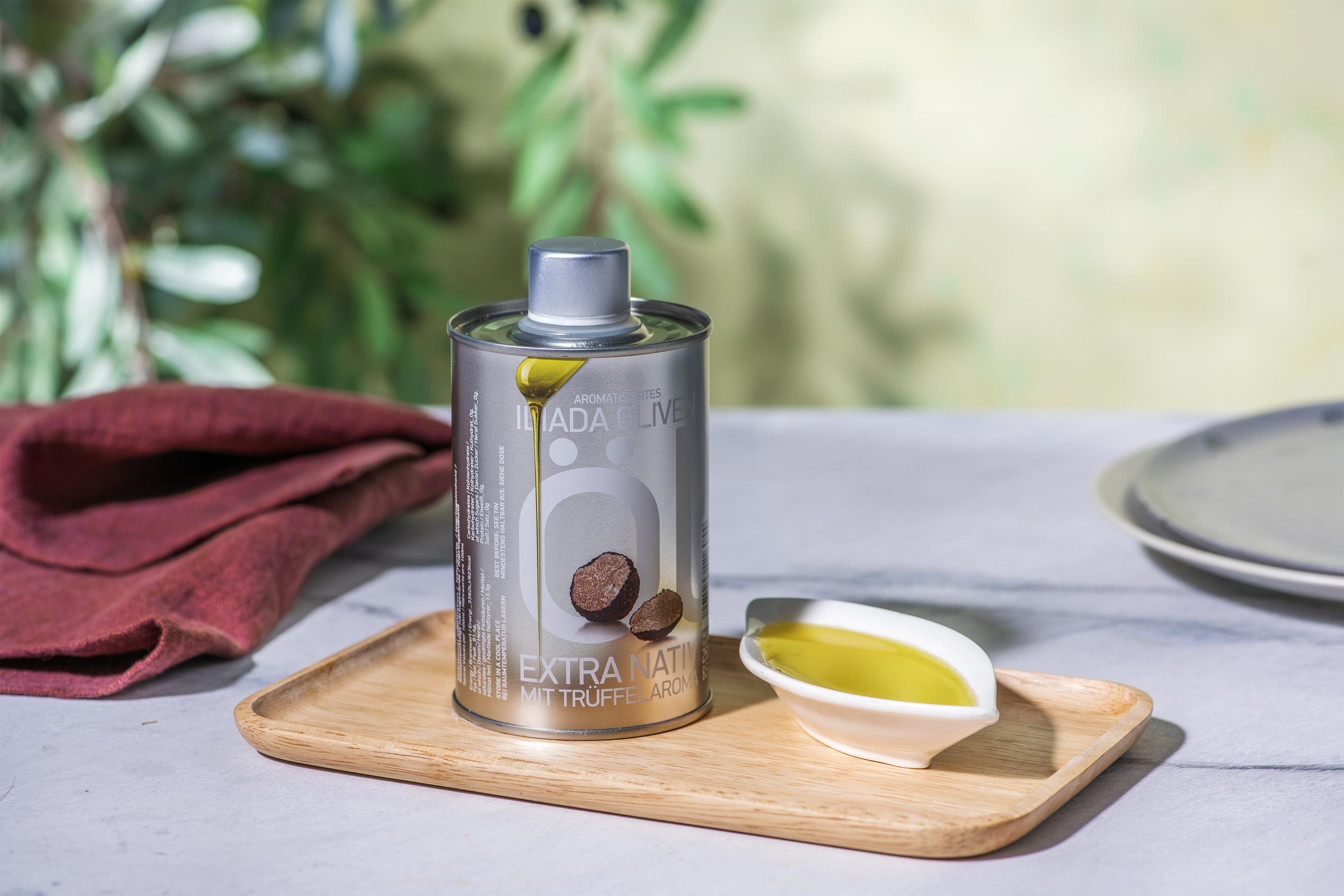 Extra vierge olijfolie met truffelaroma