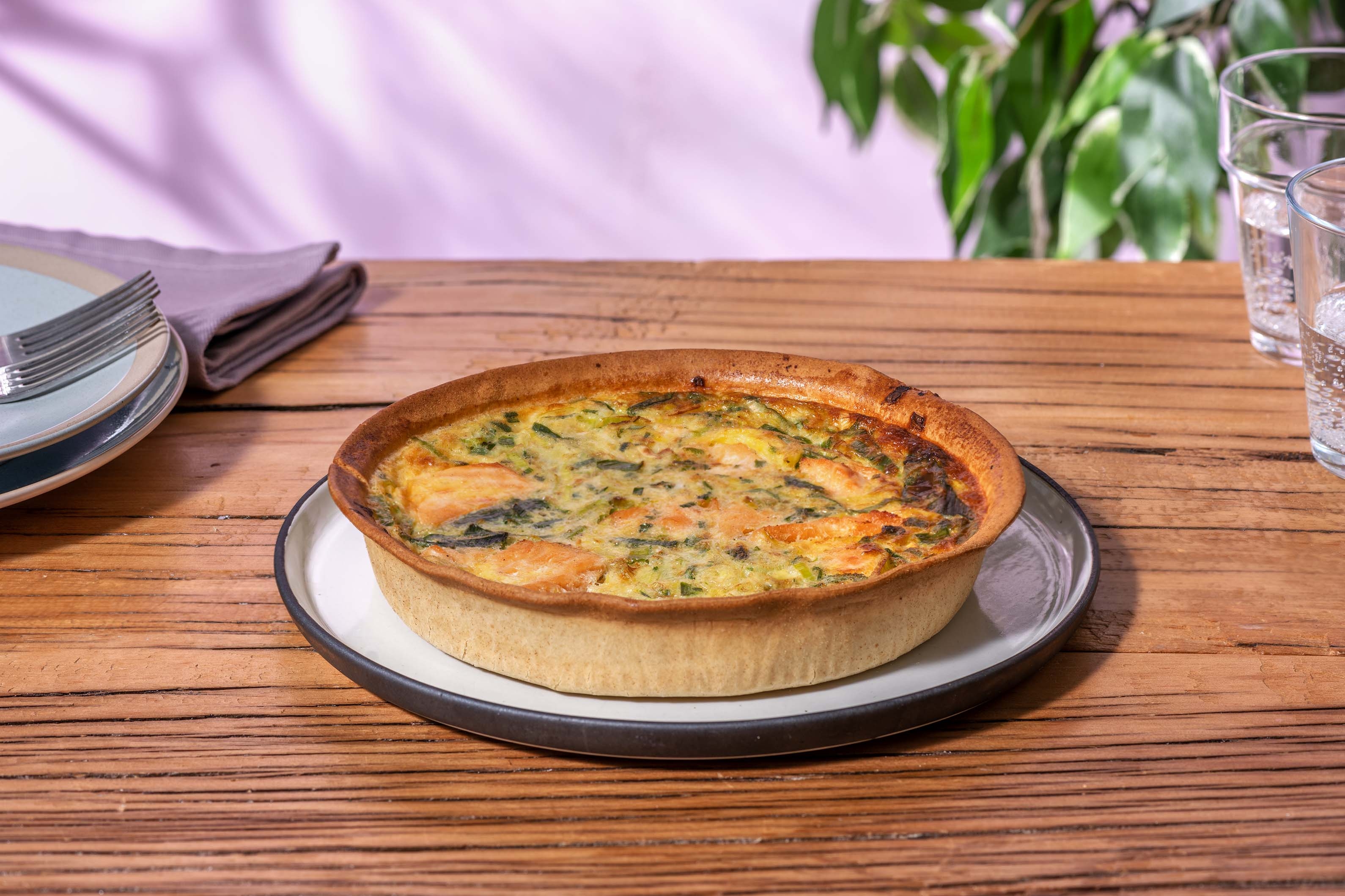 Quiche met zalm