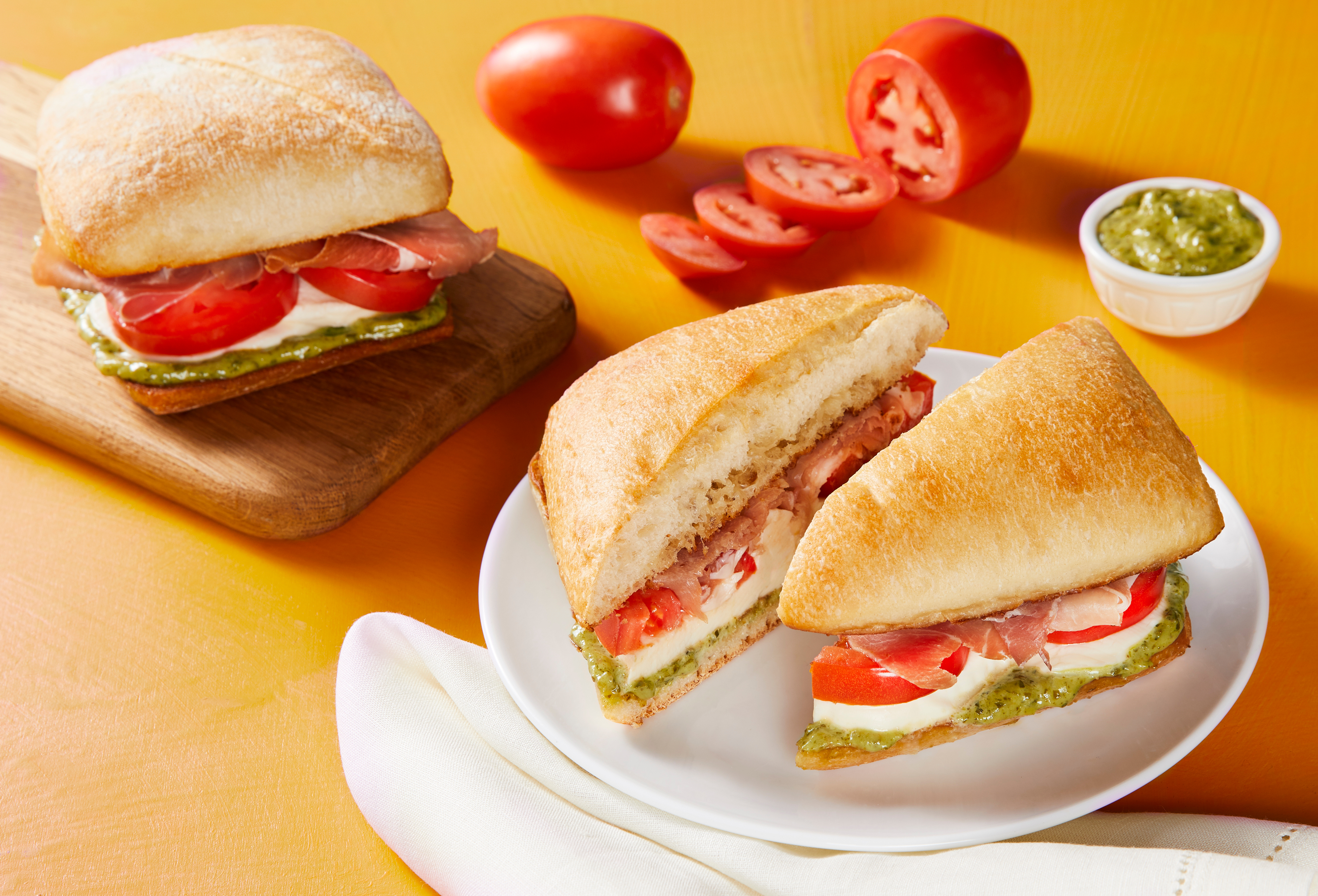 Prosciutto Caprese Sandwiches