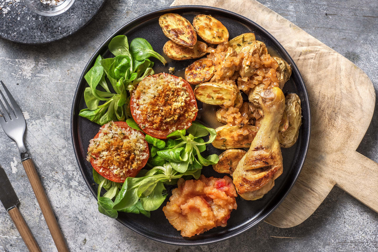 Kipdrumsticks met zelfgemaakte appelmoes