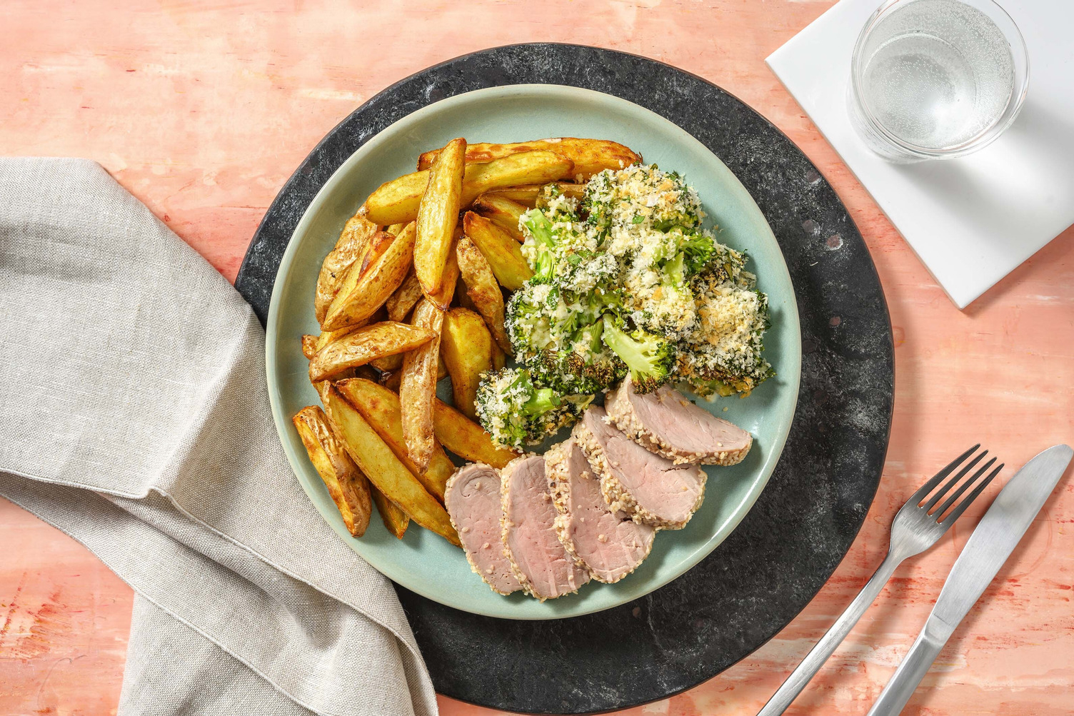 Bio-Schweinefilet im Sesammantel