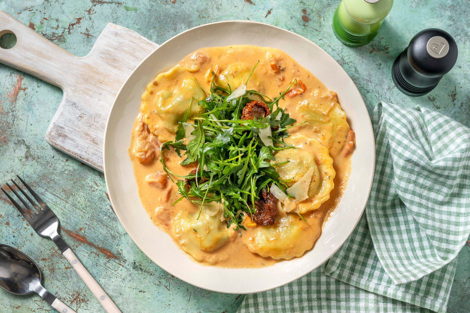 Schnelle Maxi-Tortelli Ricotta-Spinat