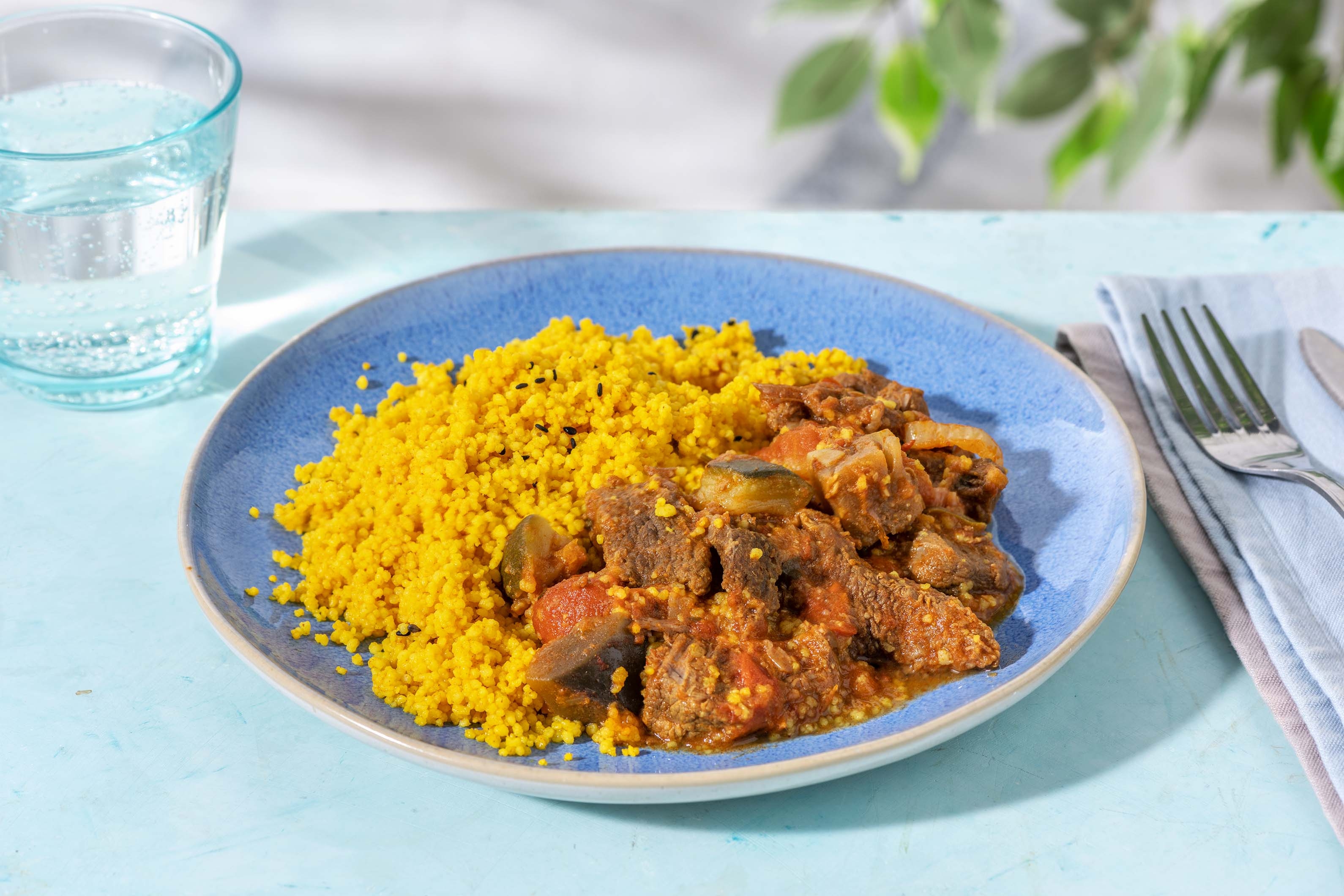 Marokkaanse tajine met gestoofd rundvlees