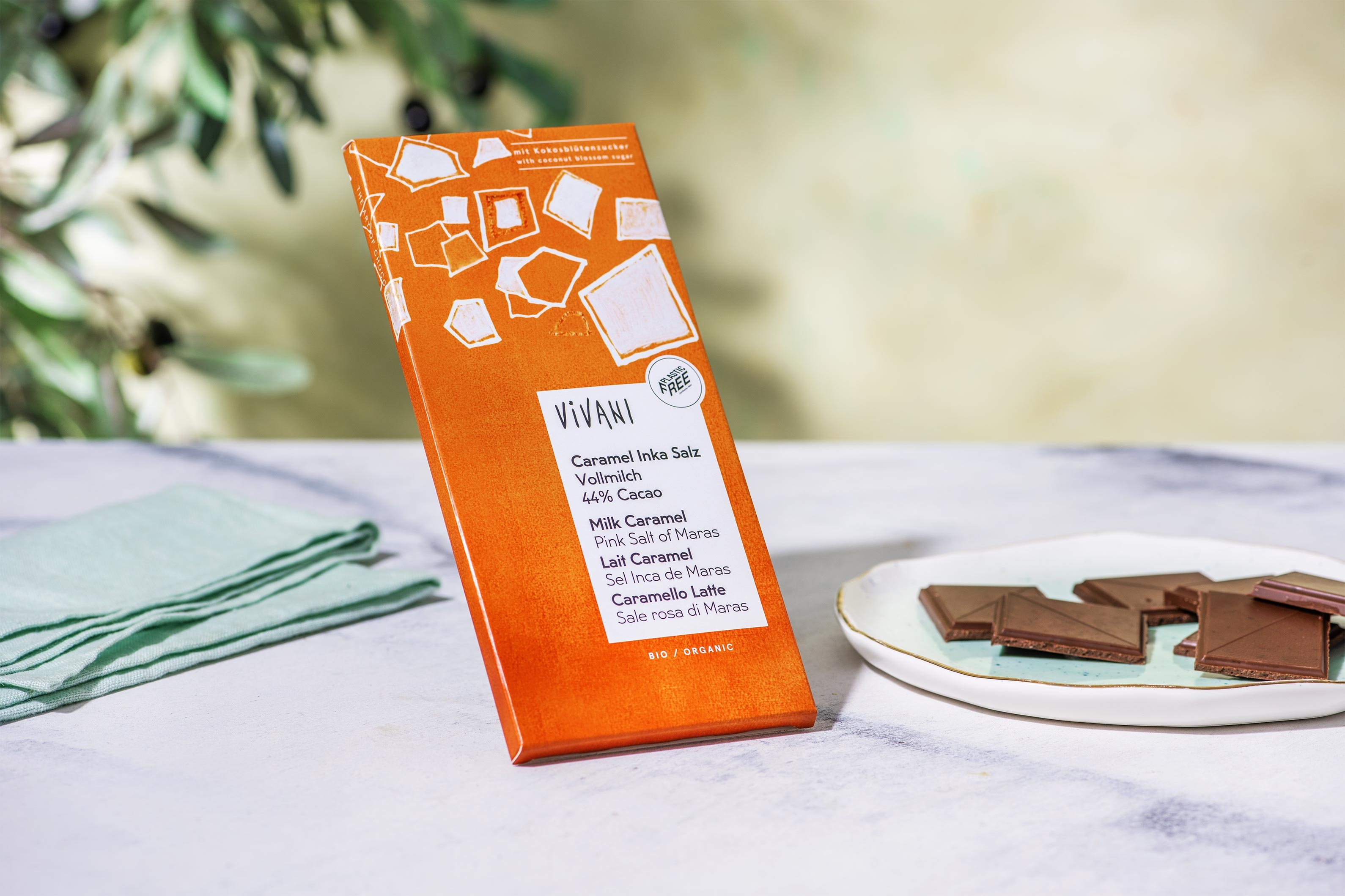 Vivani - Melkchocolade met karamel en incazout
