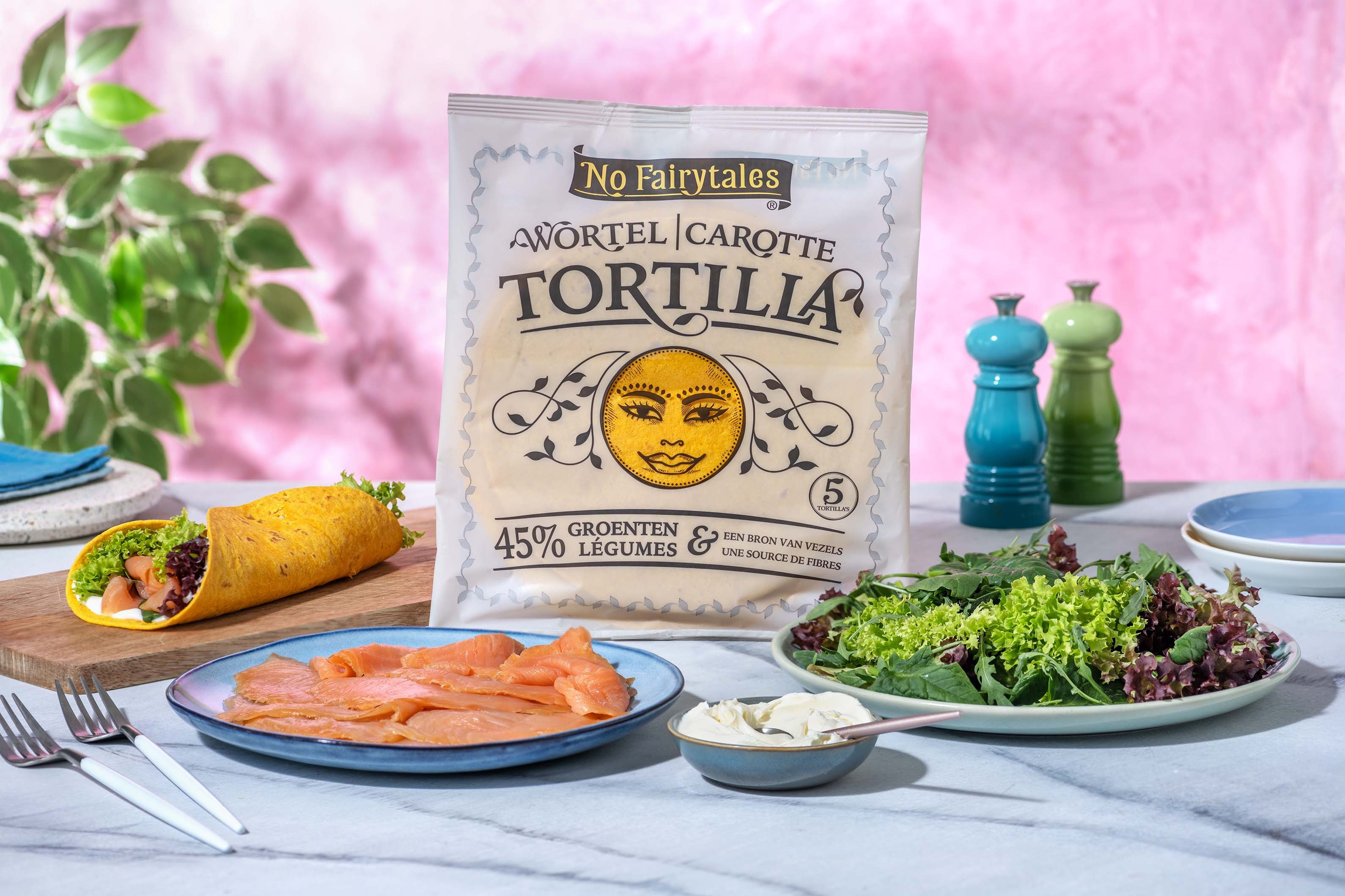 Wraps de carotte au saumon