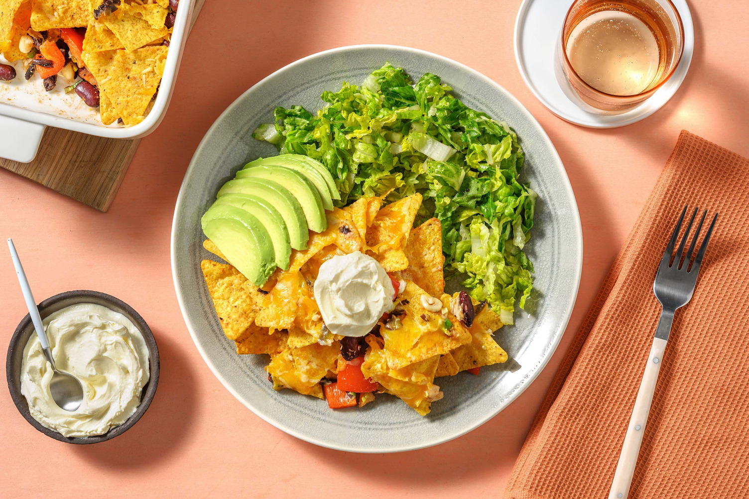 3-Käse Nacho-Bake mit Kidneybohnen & Paprika