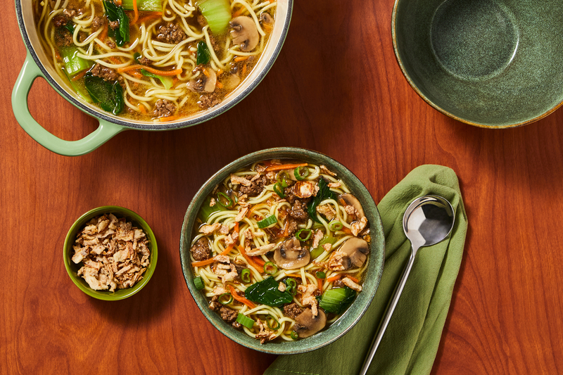 One Pot Sukiyaki Style Beef Udon Soup
