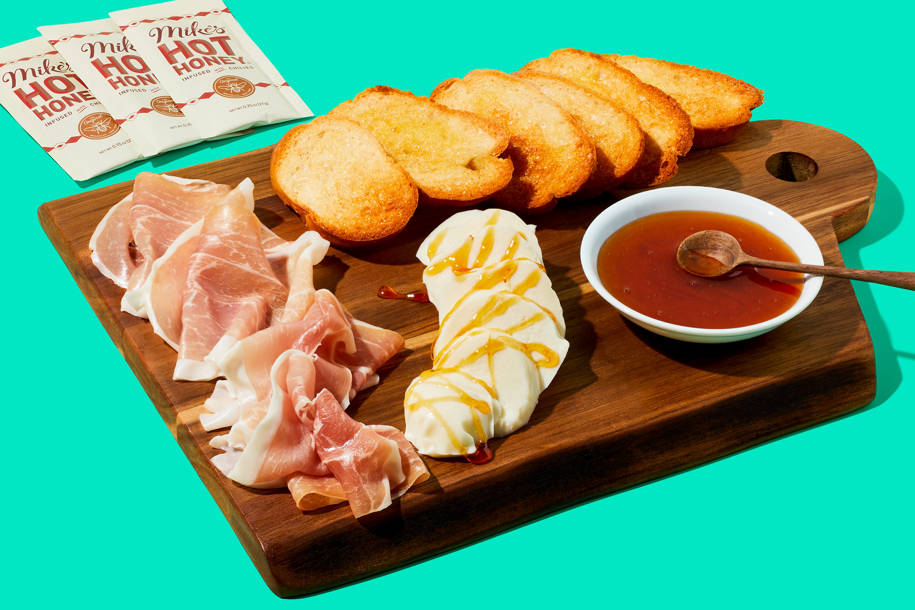 Prosciutto, Mozz & Hot Honey Board