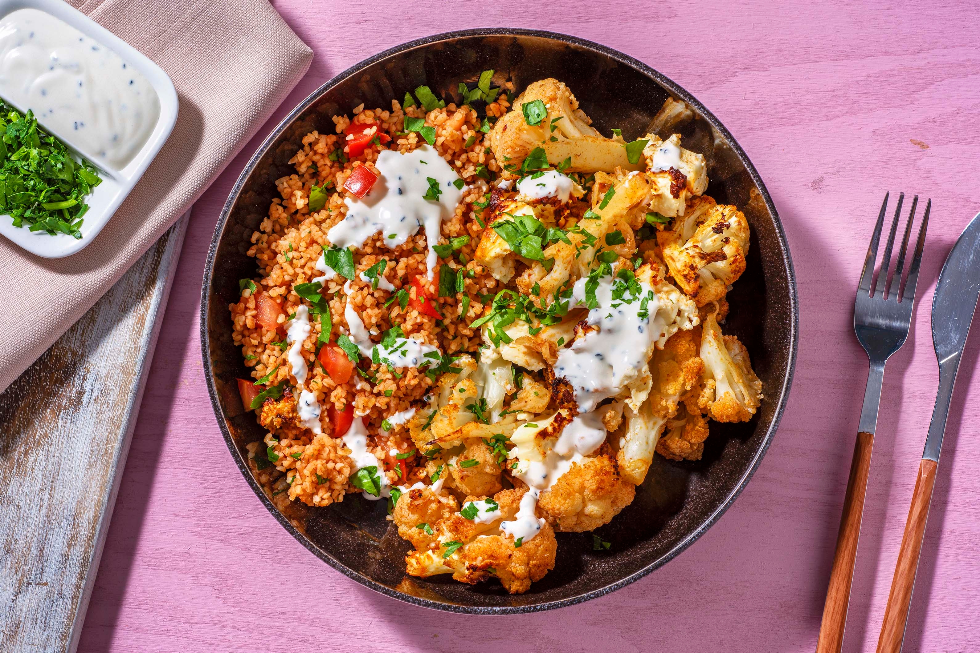 Überbackener Blumenkohl mit Hirtenkäse