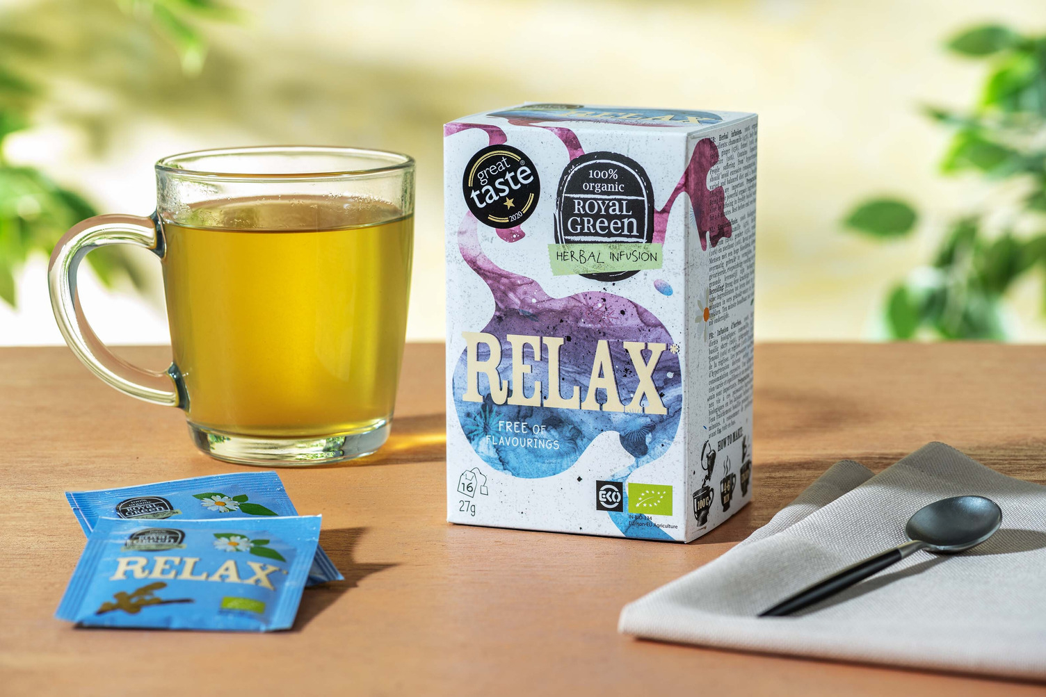 BIO Royal Green Relax Tea EN/NL/FR/DE (27g)
