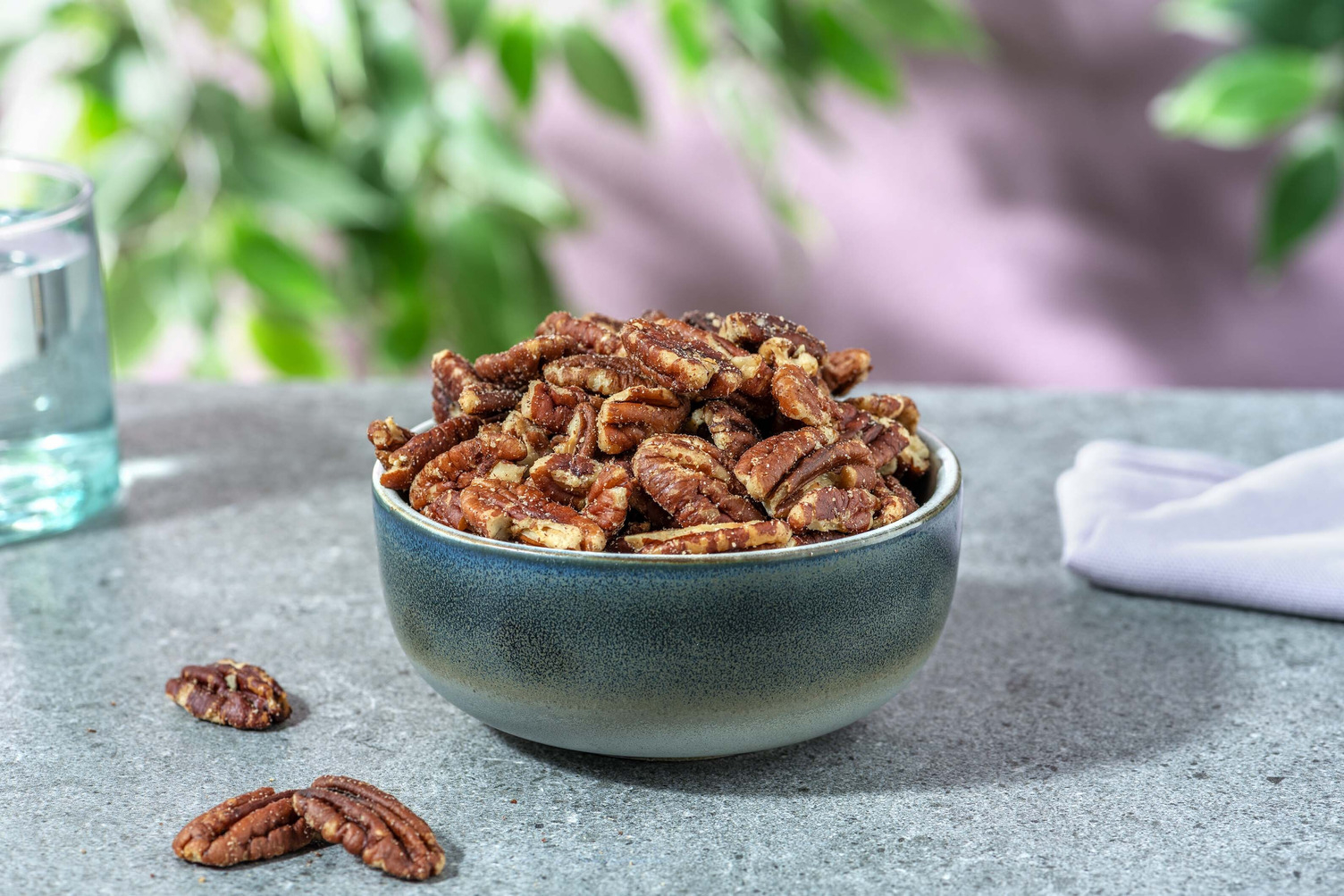 Gezouten gebrande pecannoten