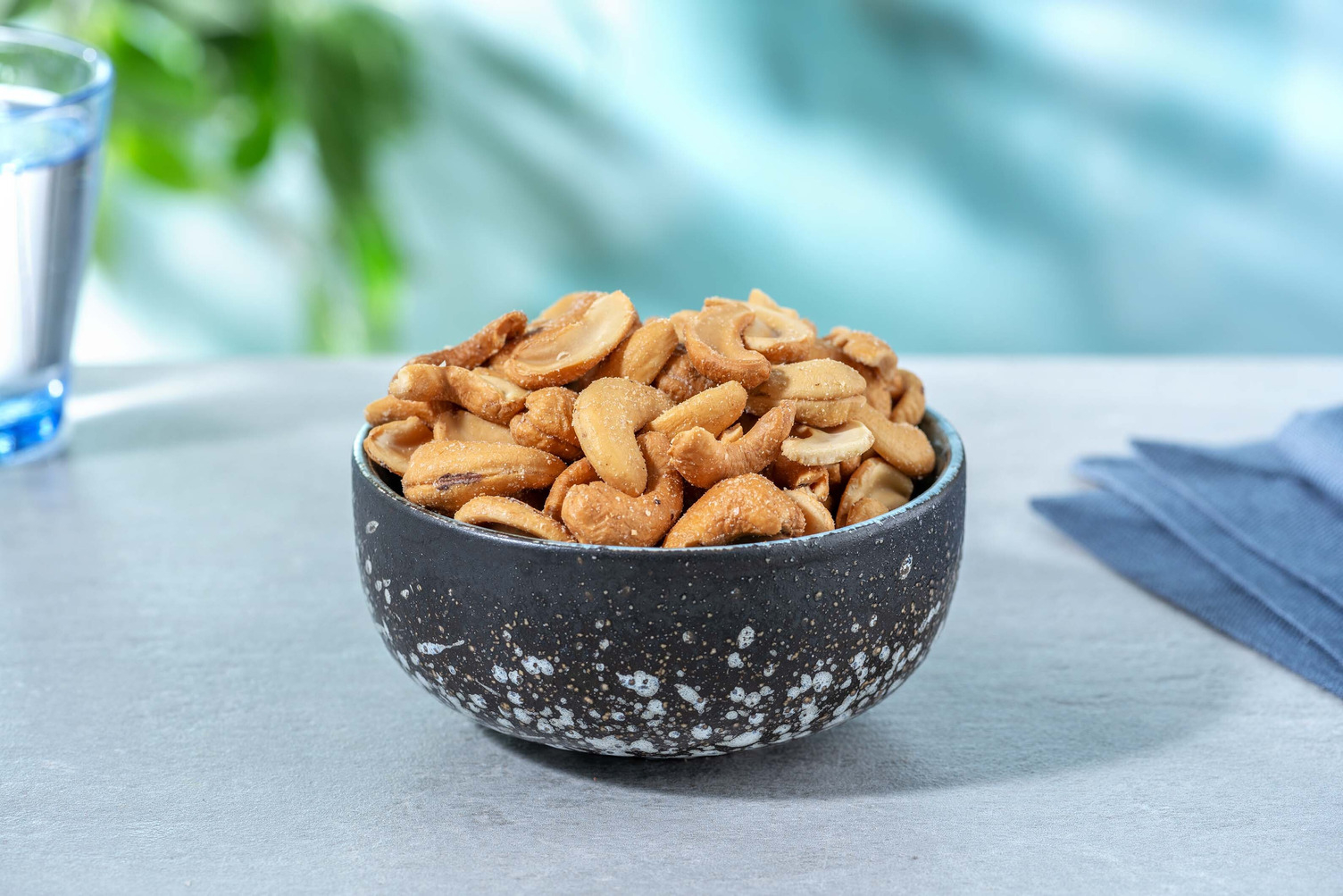 Grote gezouten cashewnoten