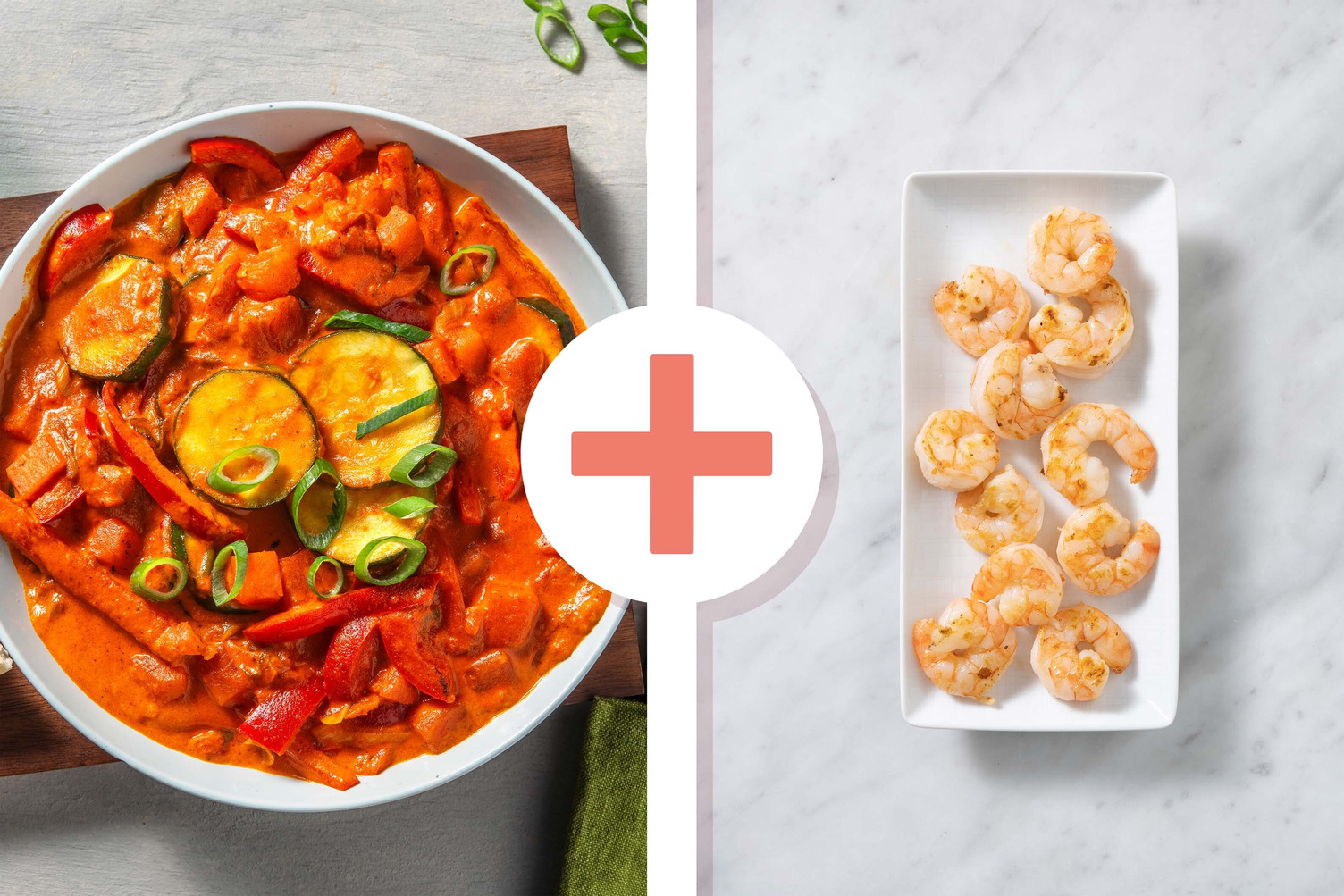 Tikka-Masala-Curry mit extra Garnelen