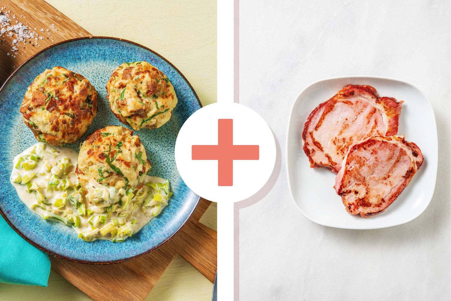 Laugen-Käse-Knödel mit extra Kasseler