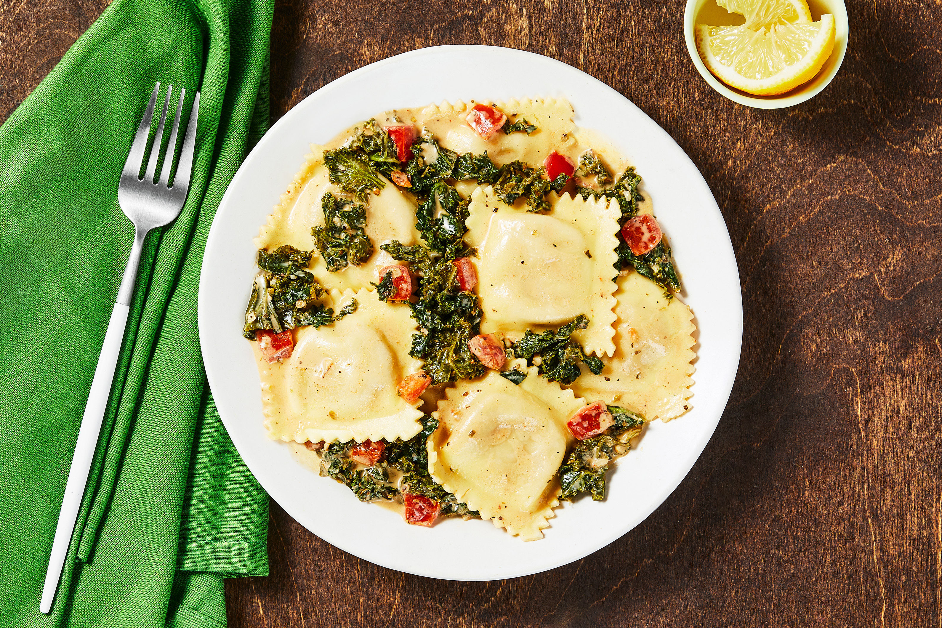 Creamy Ricotta Tomato Ravioli & Chicken