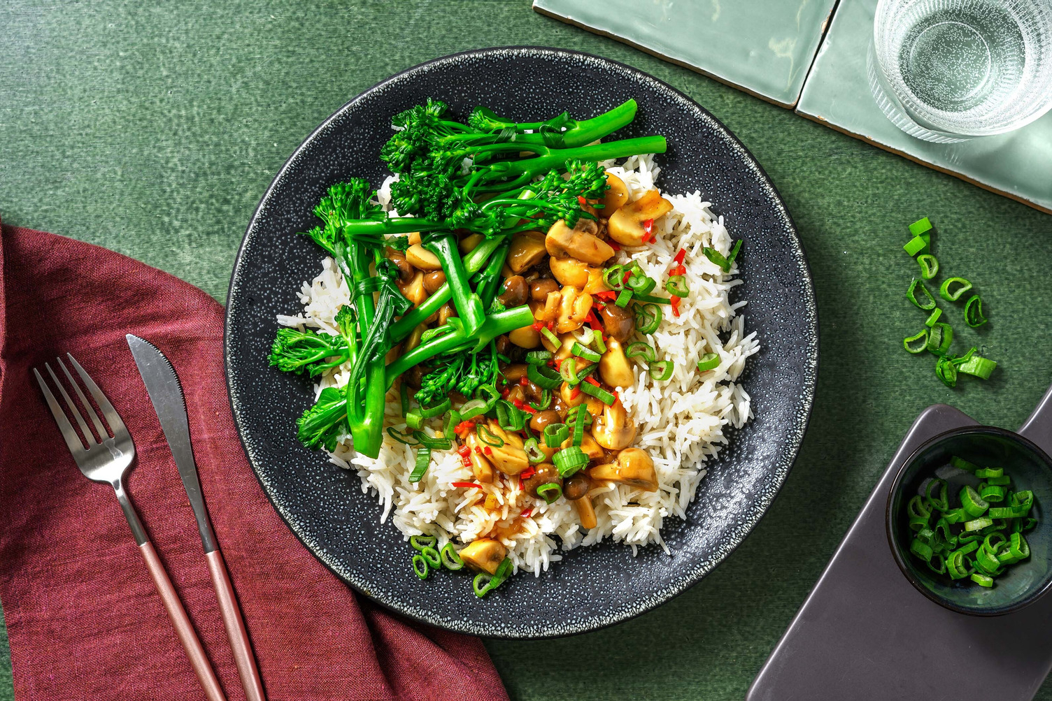 Veganes Donbori! Japanische Bowl mit Pilz-Mix