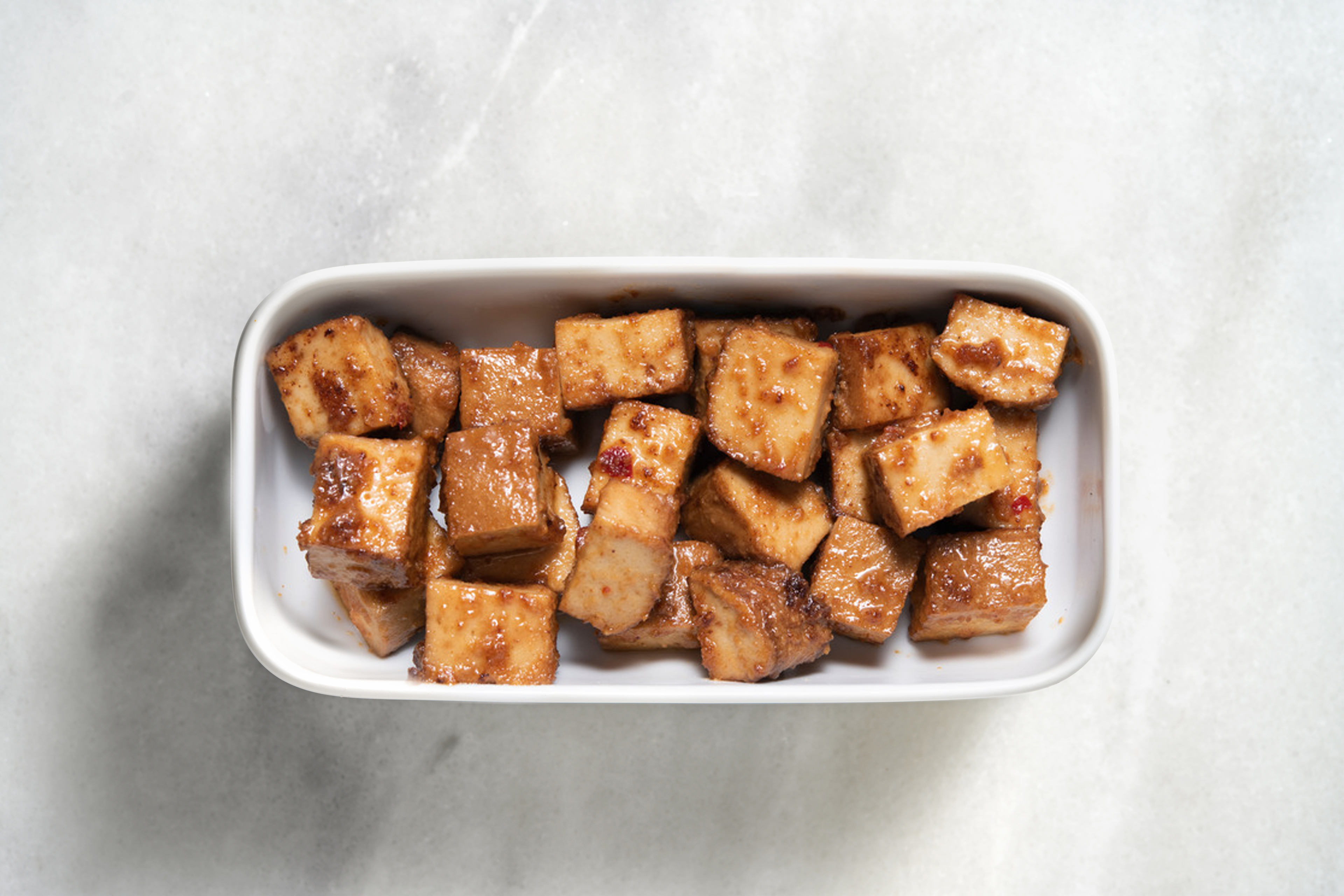 Gekruide tofublokjes als extra