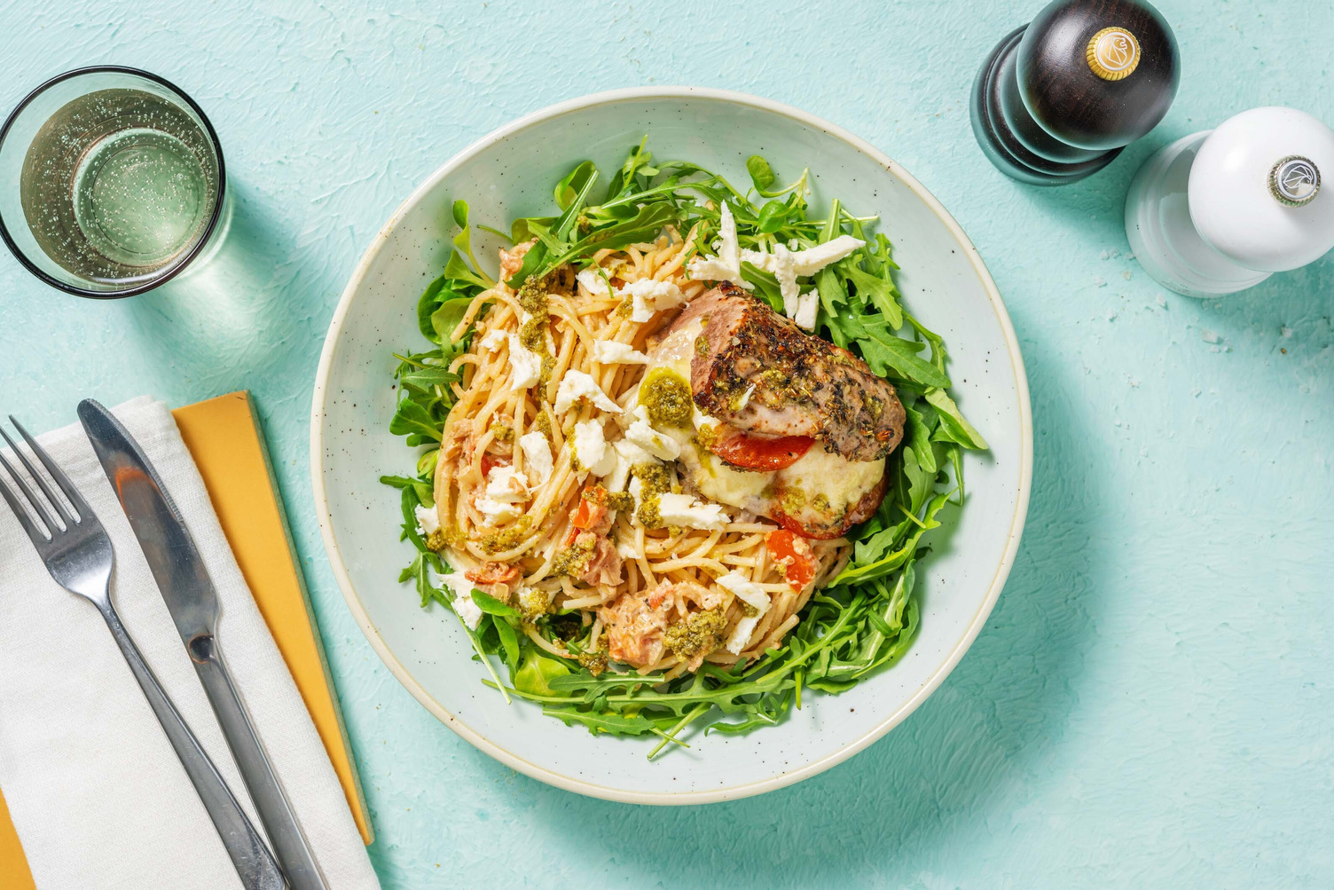 Gevulde varkenshaas met mozzarella