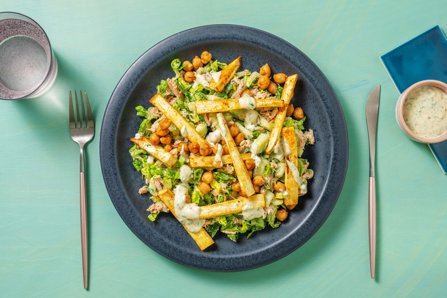 Thunfischsalat mit Piri-Piri-Kichererbsen