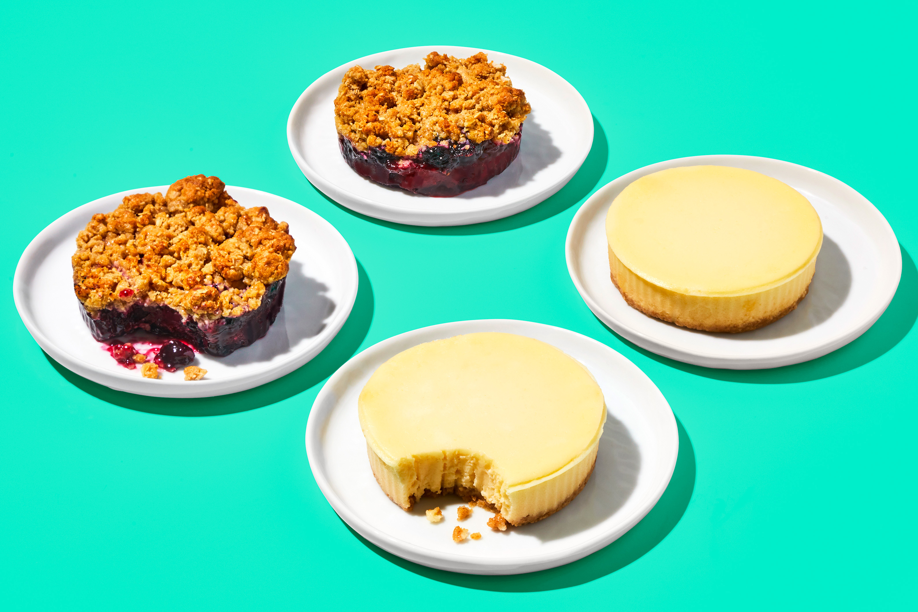 Vanilla Cheesecake + Double Berry Cobbler