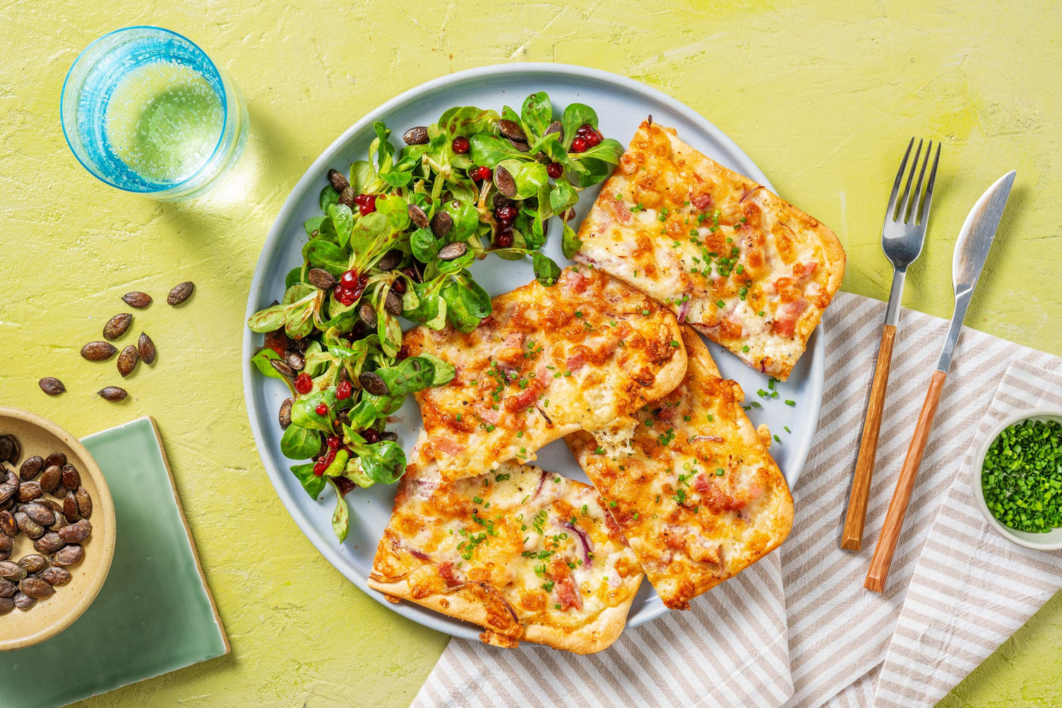 Elsässer Flammkuchen mit Bacon