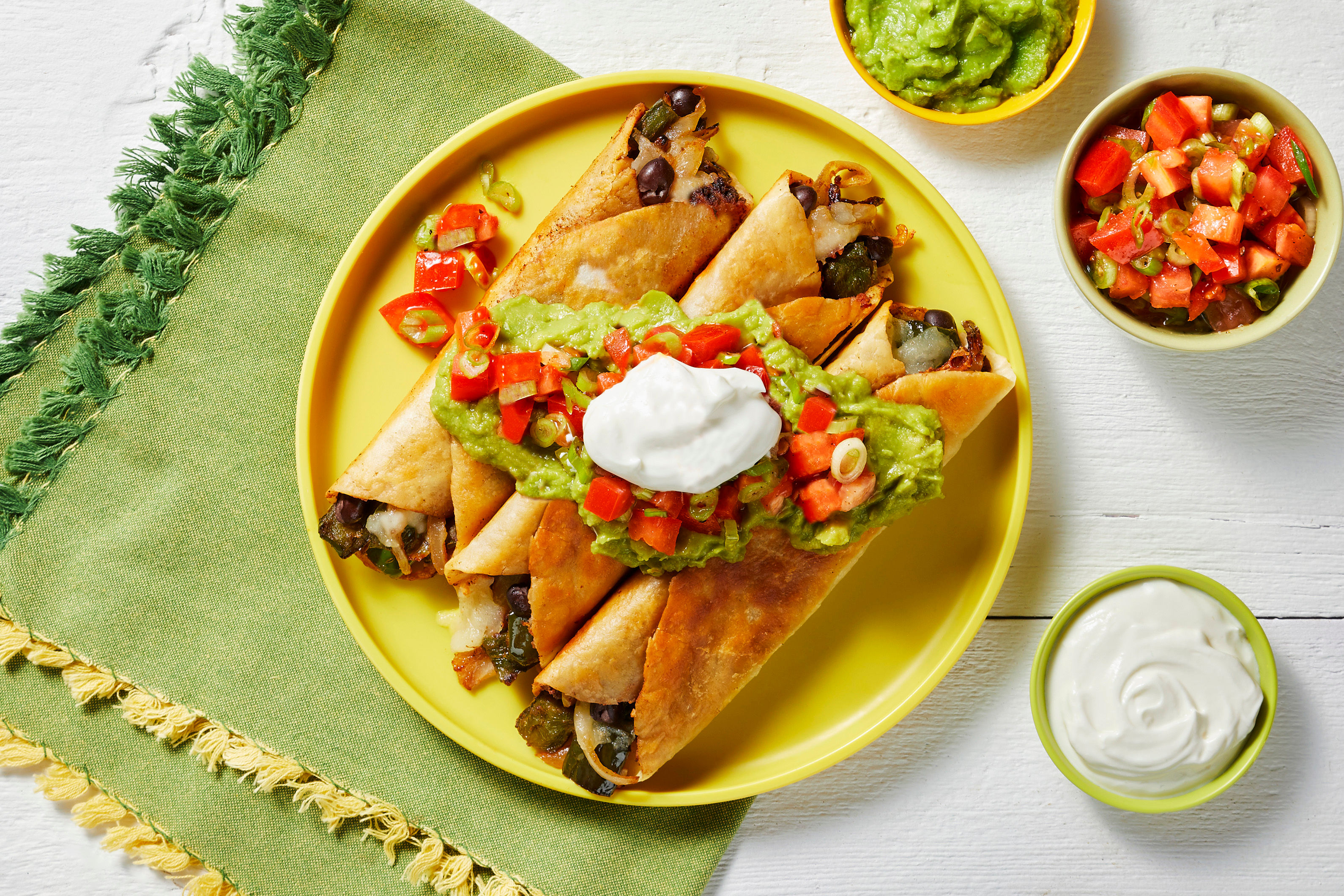 Plant-Based Protein & Poblano Flautas