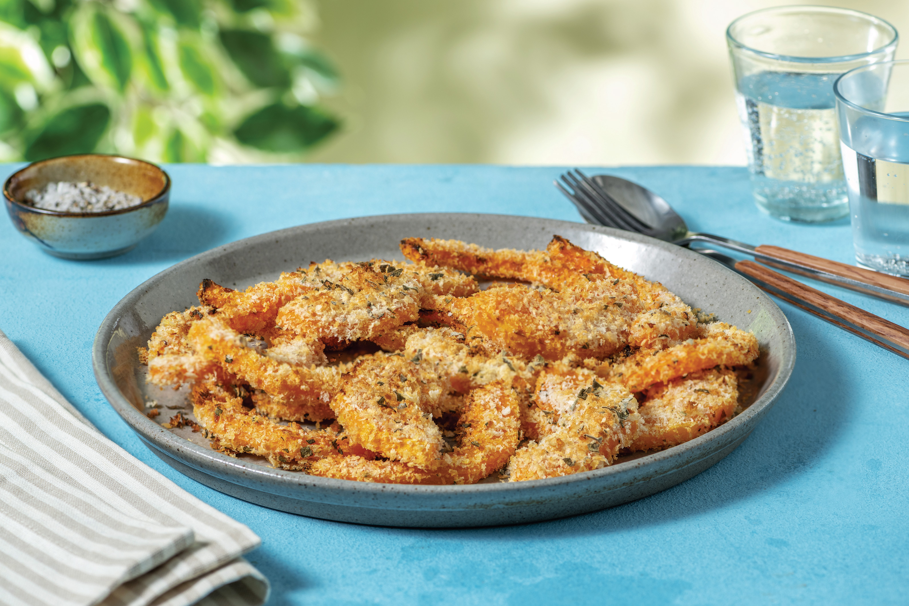 Crumbed Pumpkin Wedges