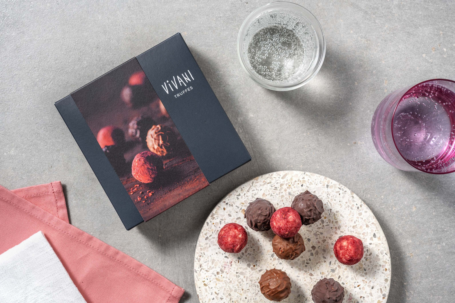 Feine Trüffelpralinen