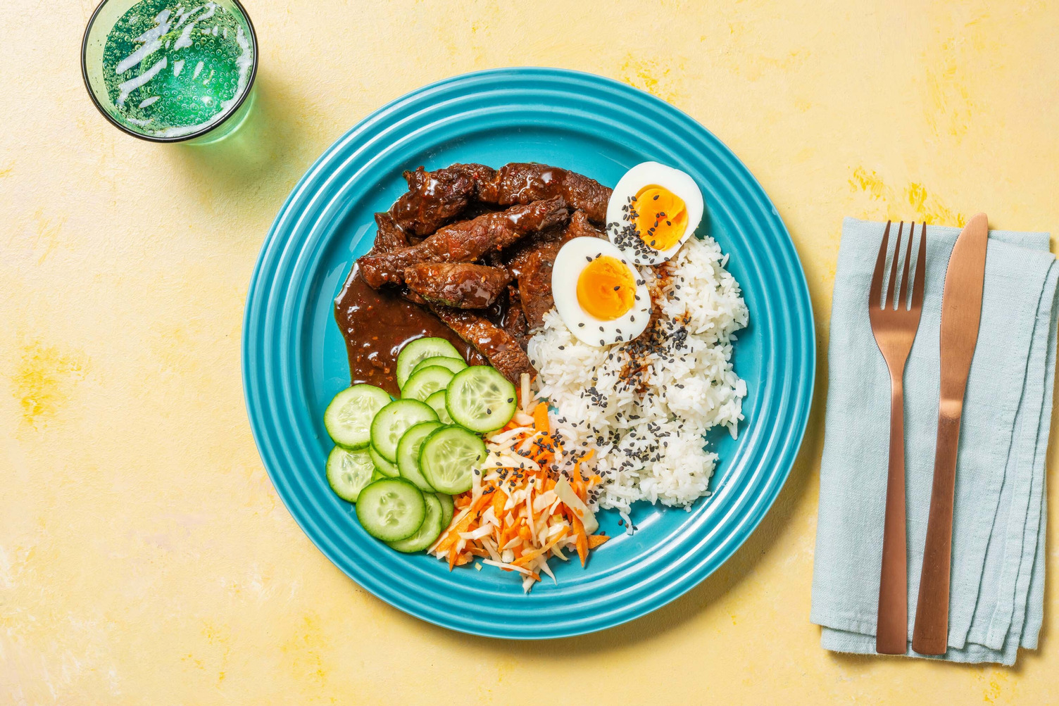 Bulgogi bowl au riz et légumes à l'aigre-douce