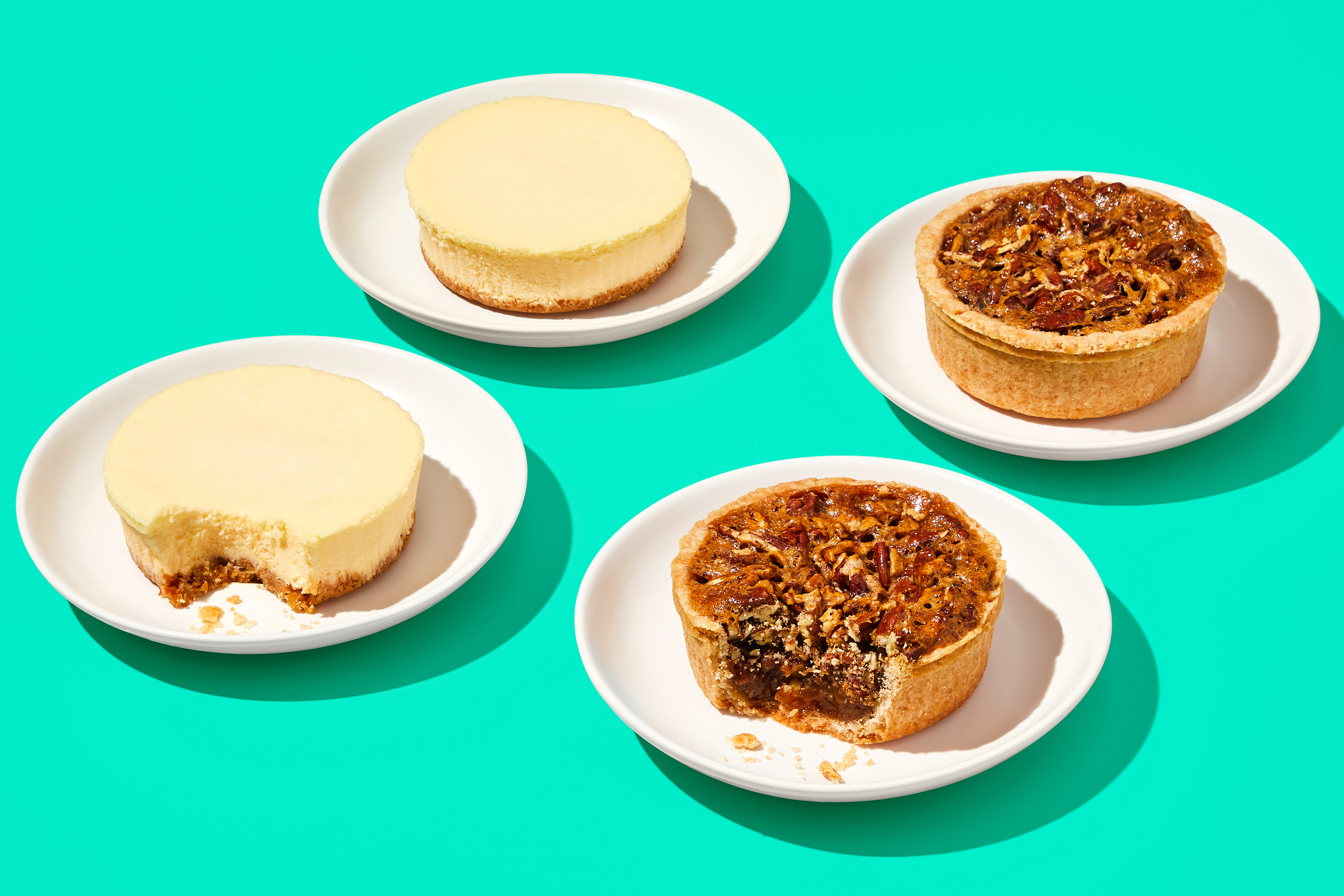 Vanilla Cheesecake + Mini Pecan Pie