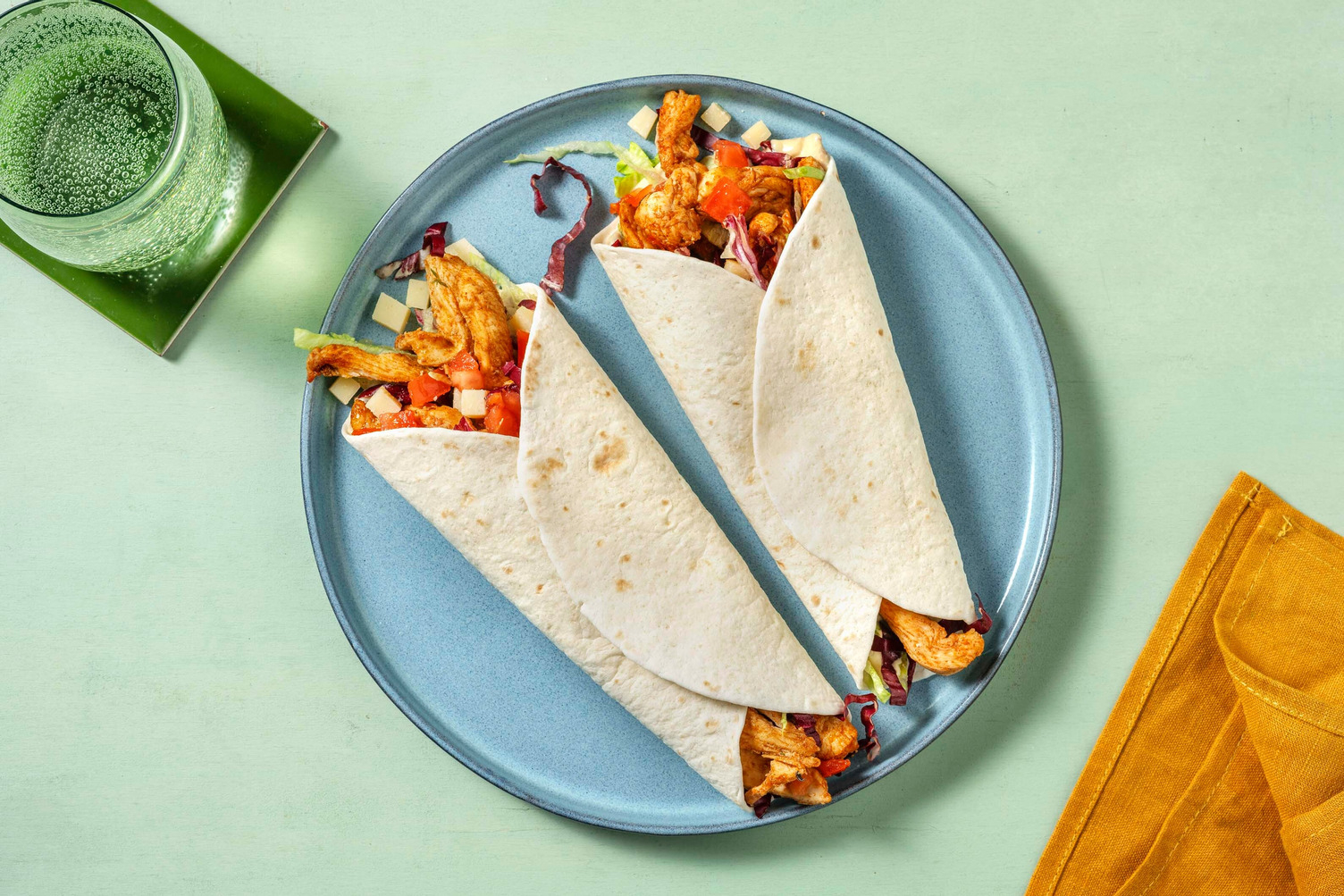 Wrap d'émincés de poulet façon César