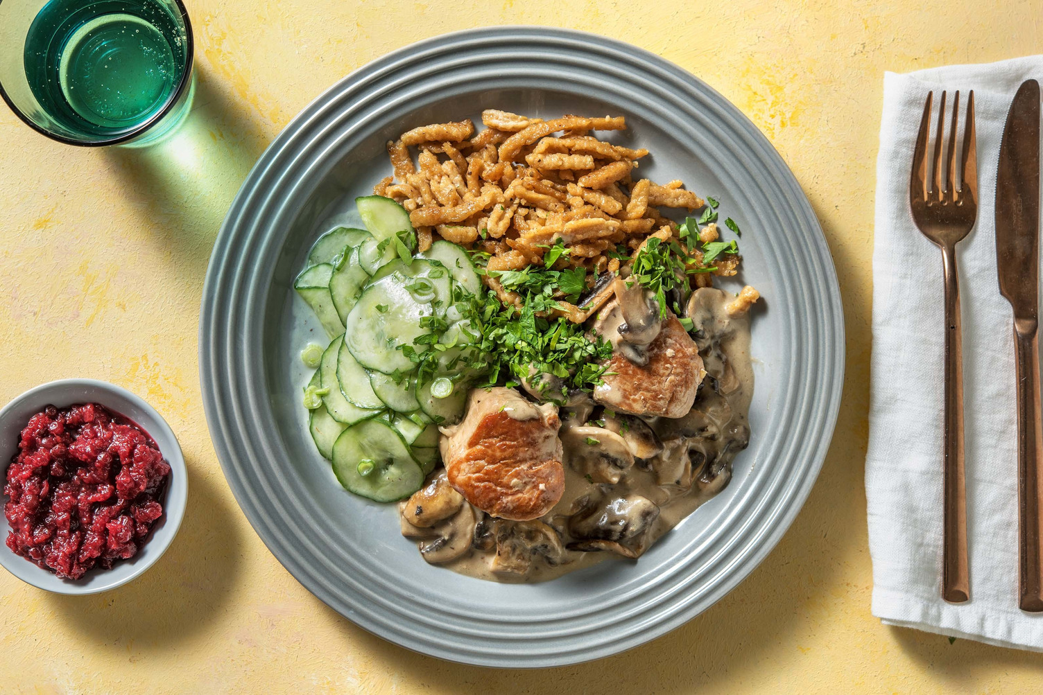 Schweinemedaillons mit Haselnussspätzli