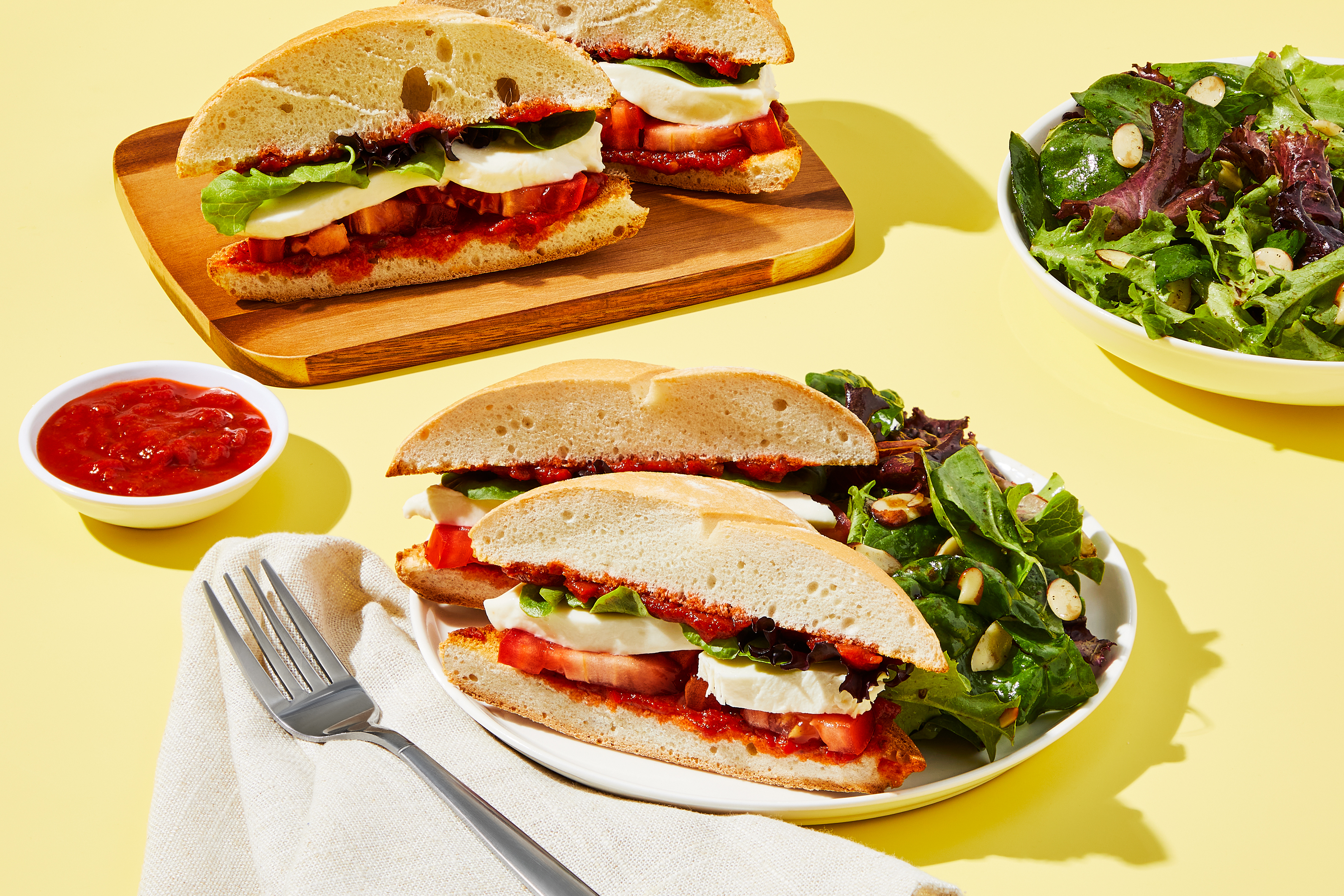 Mozzarella & Roasted Red Pepper Sandos