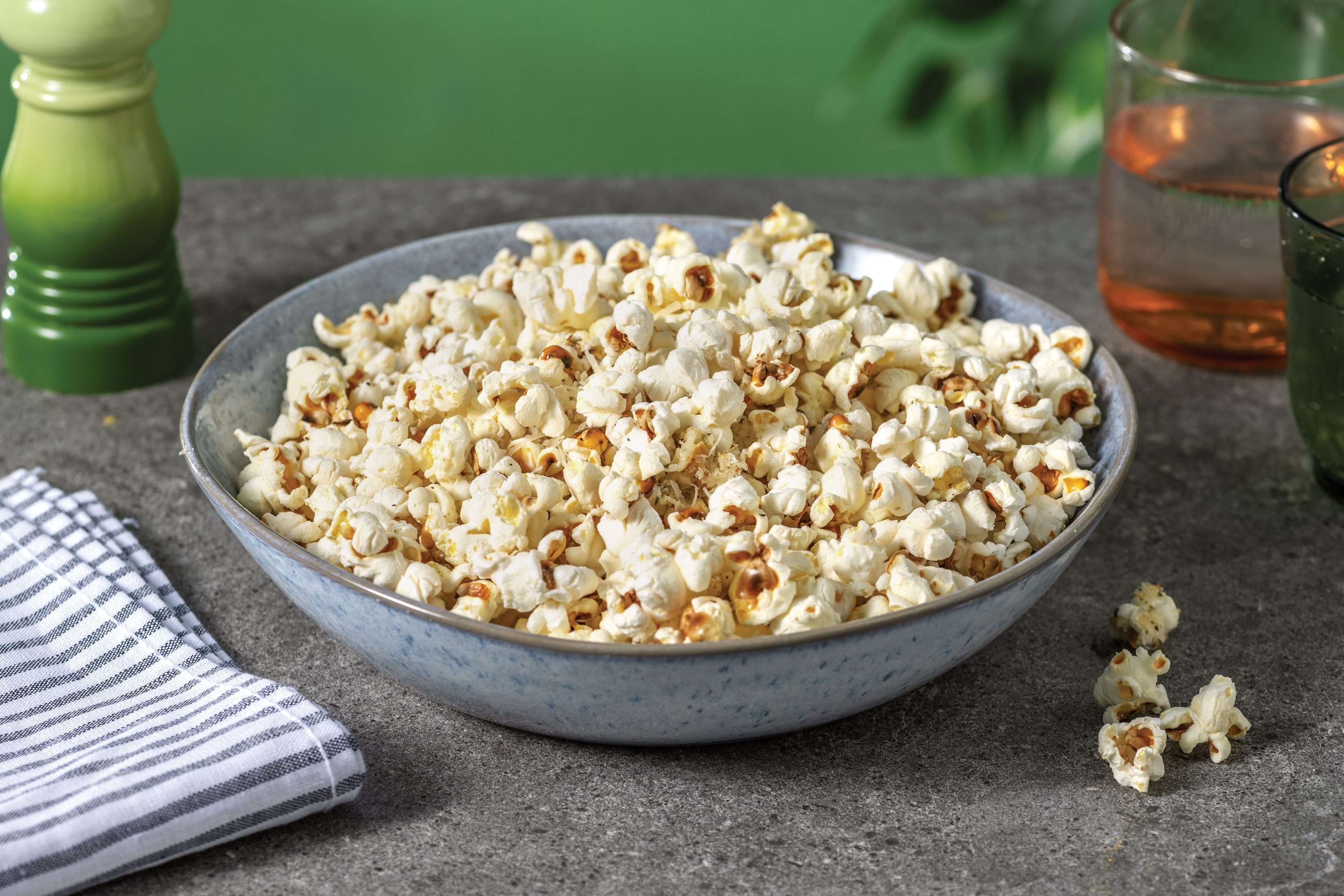 Cheesy Garlic Popcorn