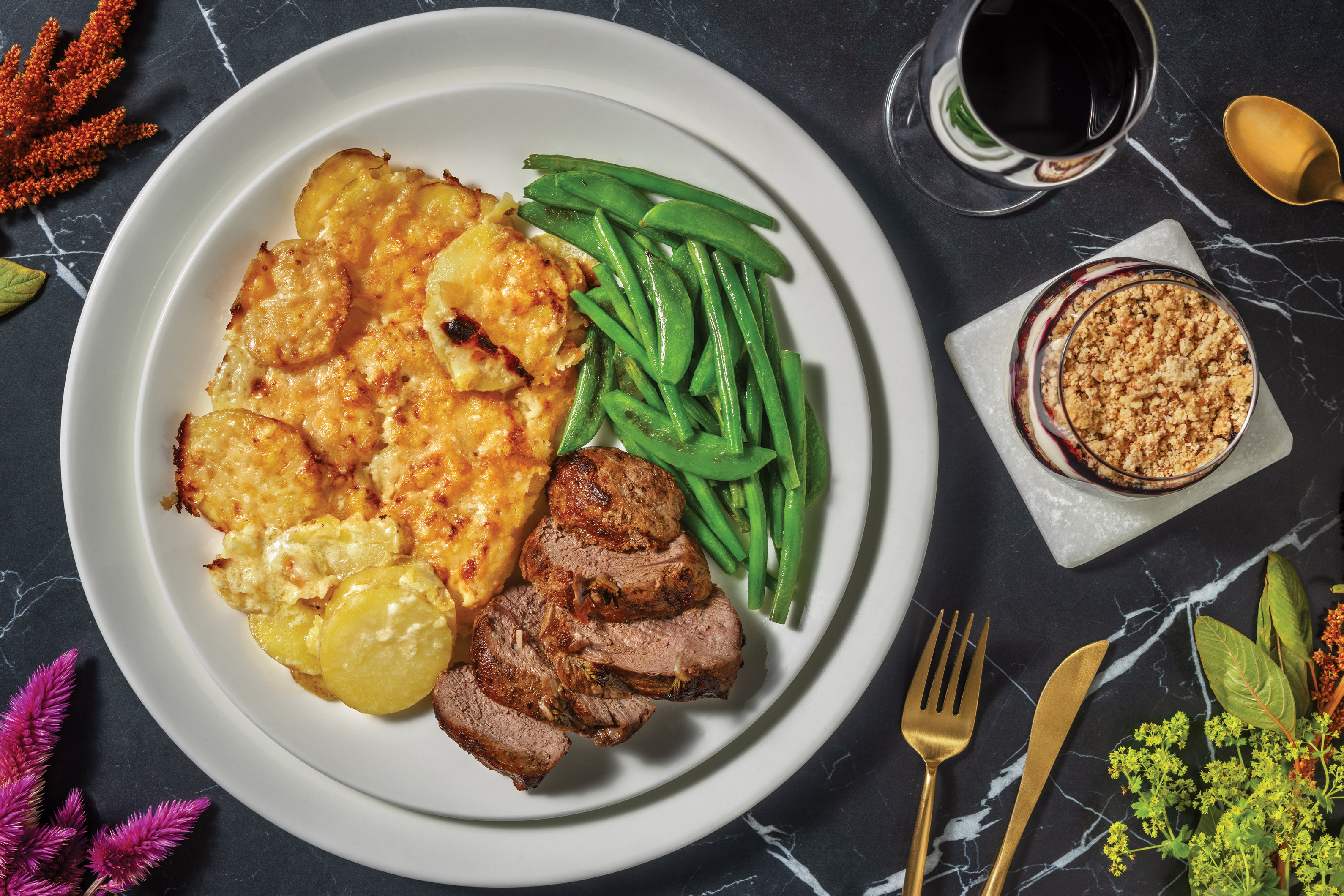 Rosemary Roast Lamb & Dauphinoise Potatoes for Dinner