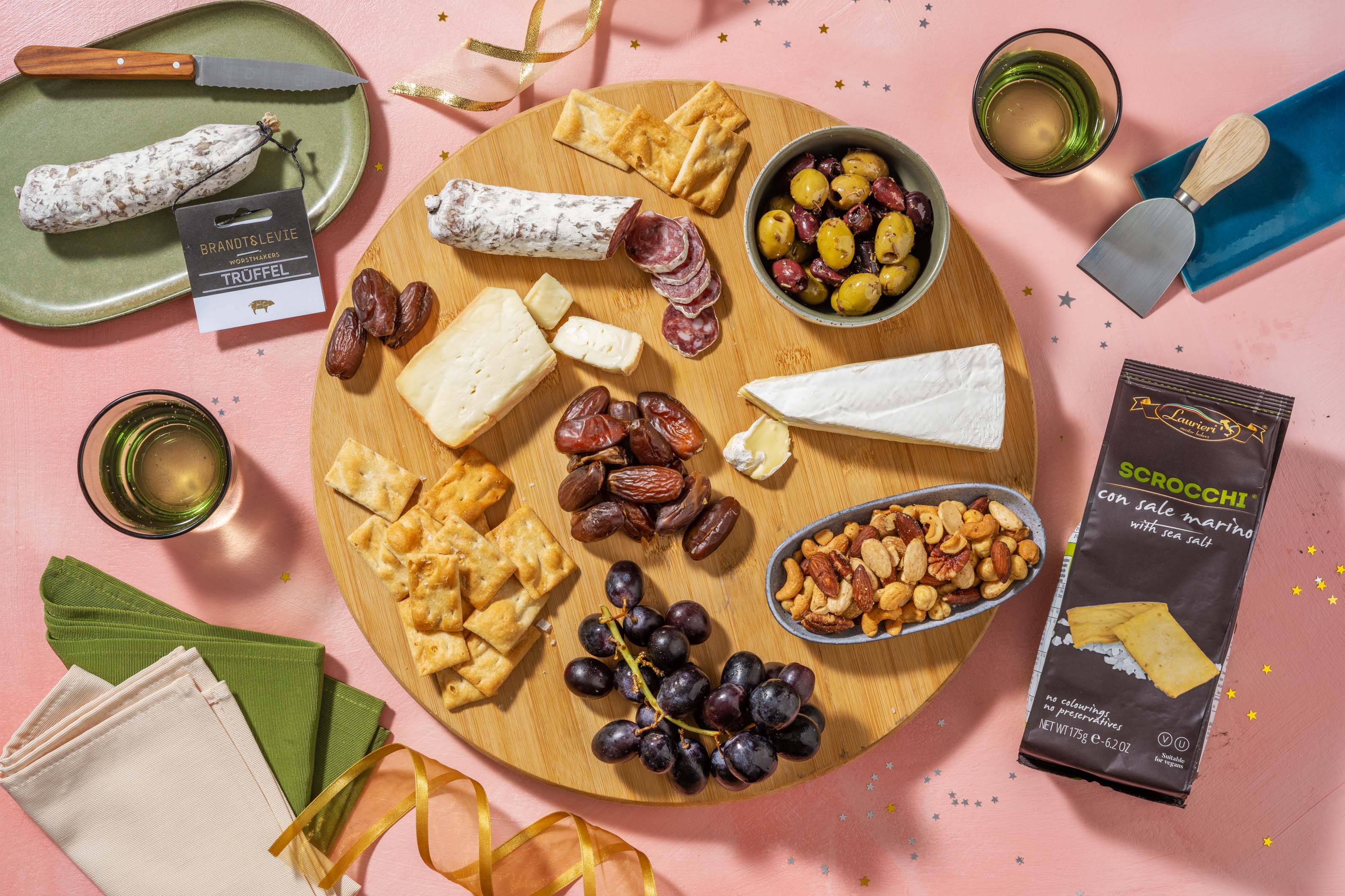 Feestelijke borrelplank