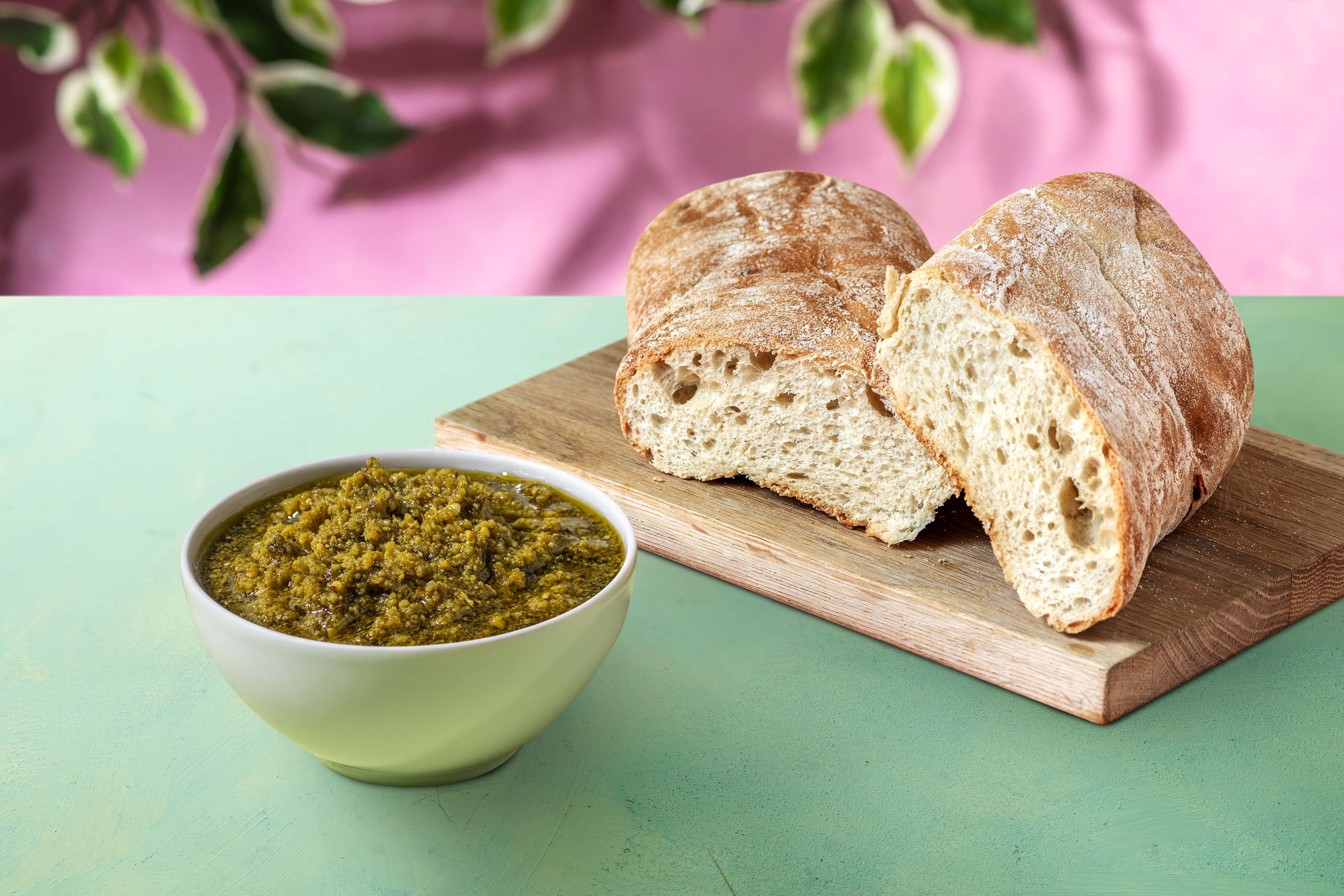 Dip duo | Ciabatta & pesto en extra
