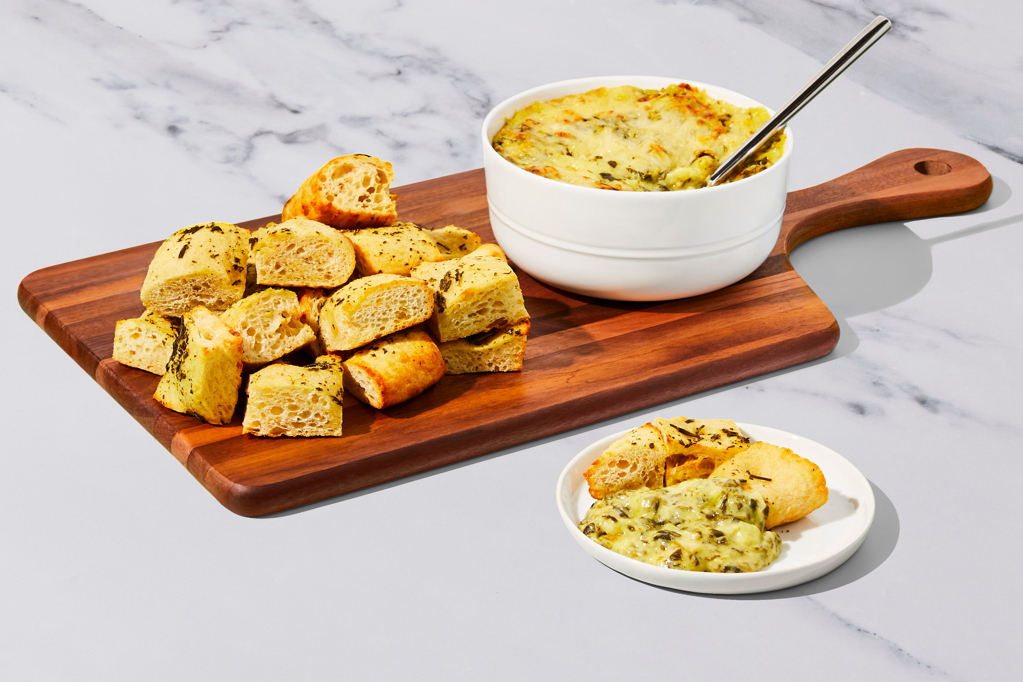 Spinach Artichoke Dip with Focaccia