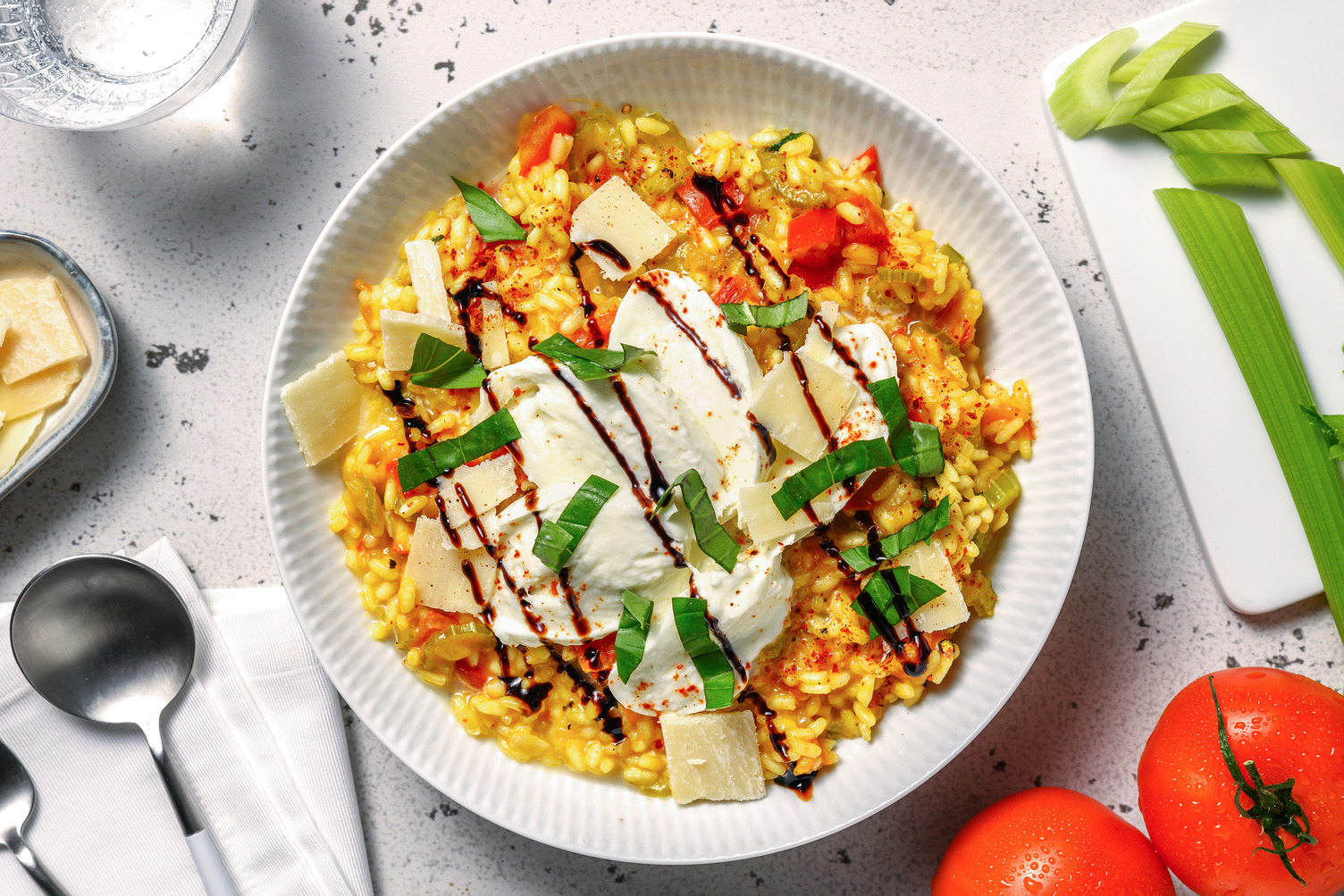 Risotto pimenté à la mozzarella