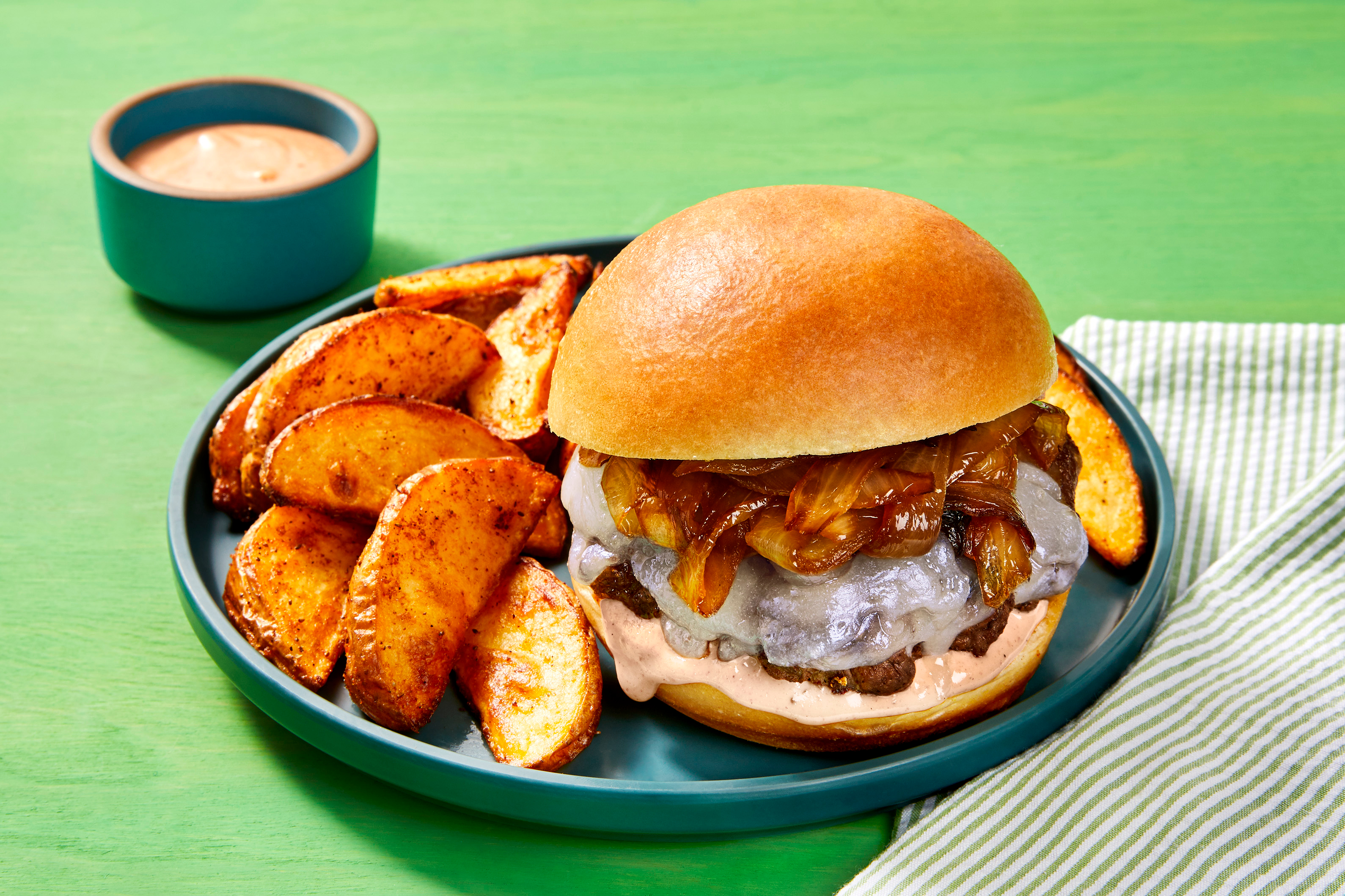 Cheesy Smashed Pork Burgers