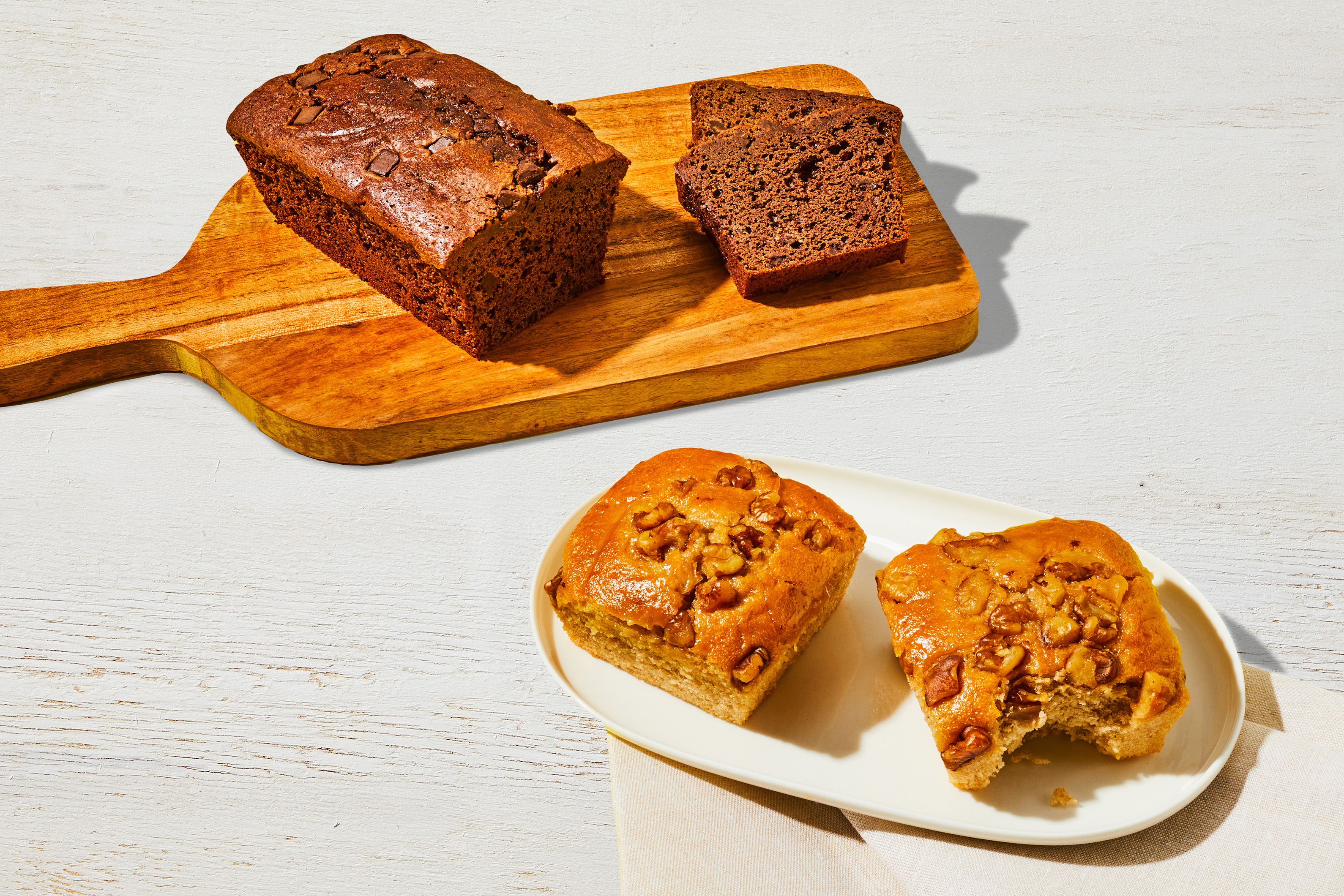 Chocolate Loaf Cake + Banana Nut Muffins