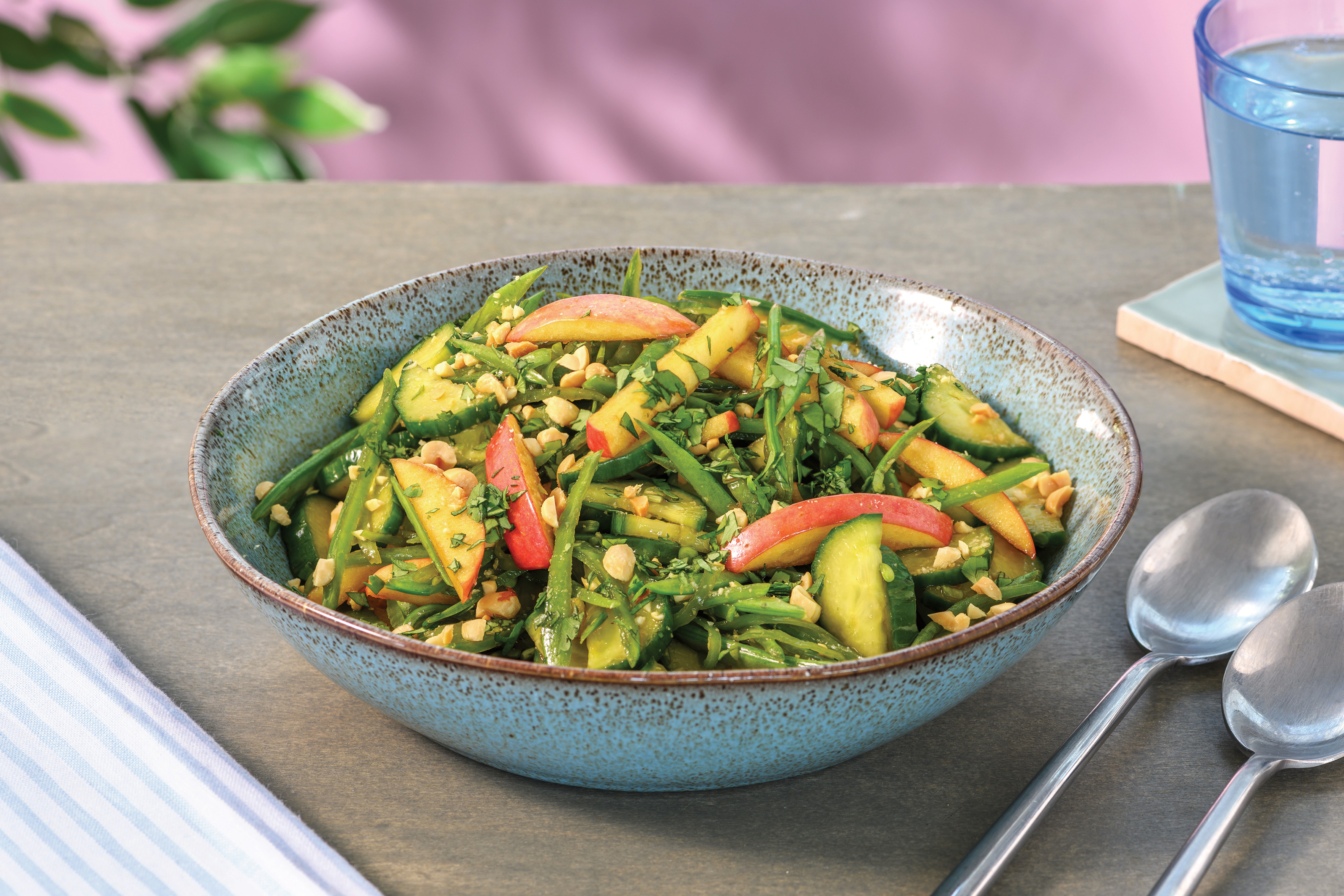 Apple, Pea Pods & Cucumber Salad