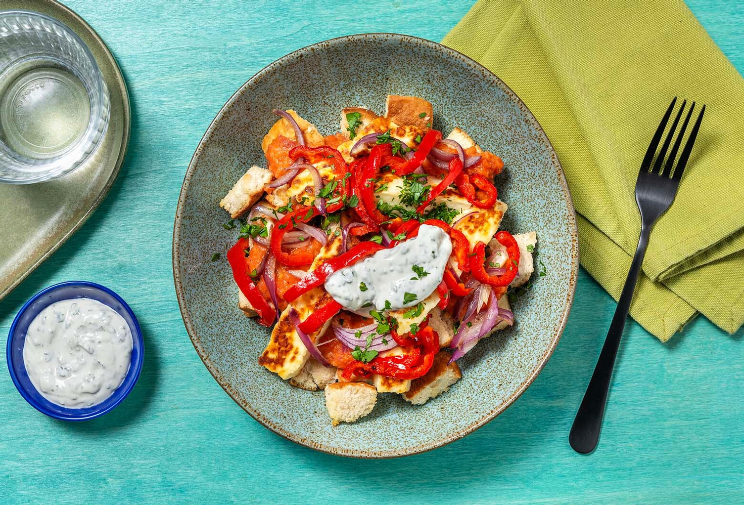 Veggie Iskender! mit Pfannengrillkäse
